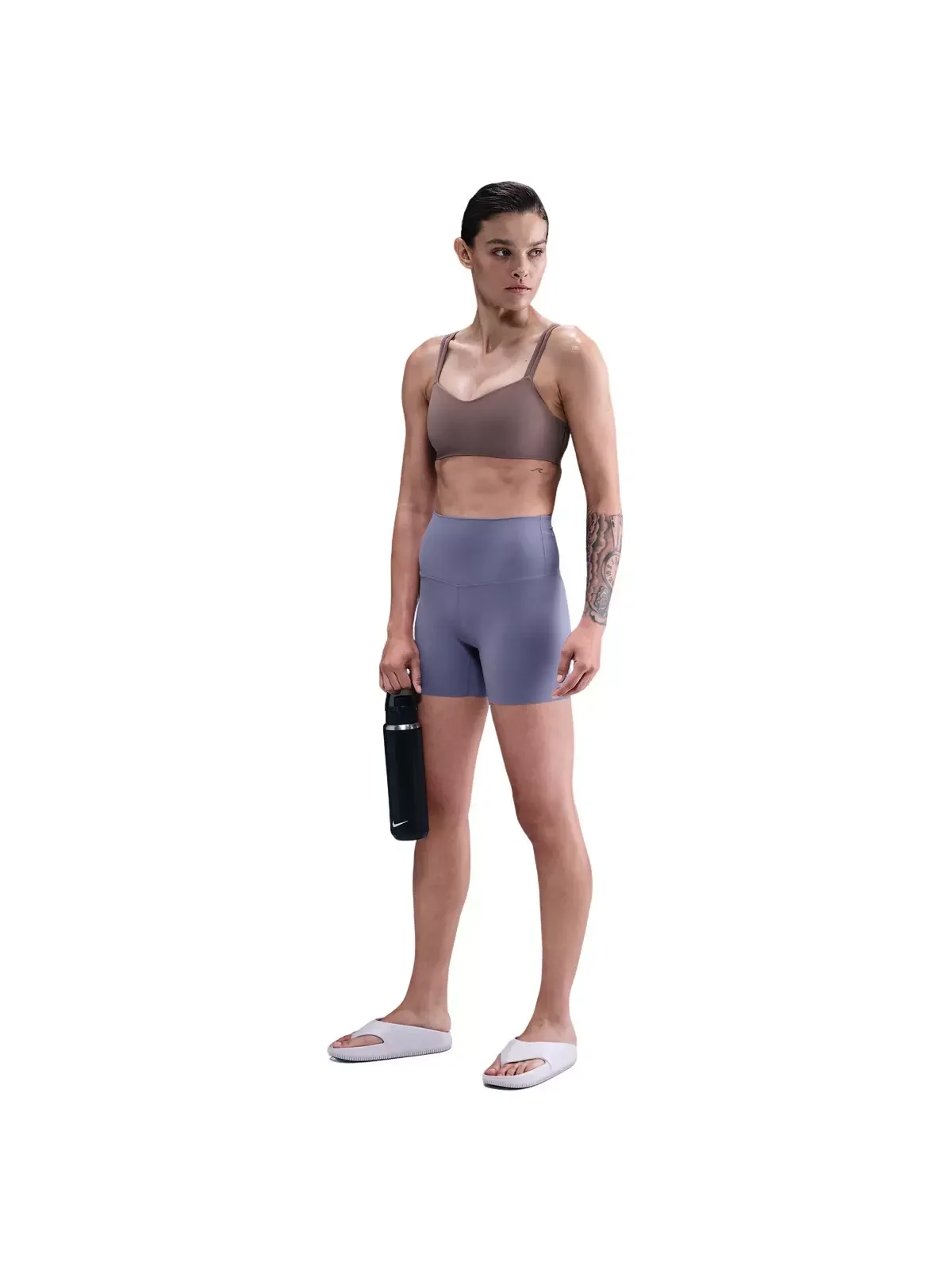 Women's Zenvy High-Waisted 5" Biker Shorts - Blue - 1