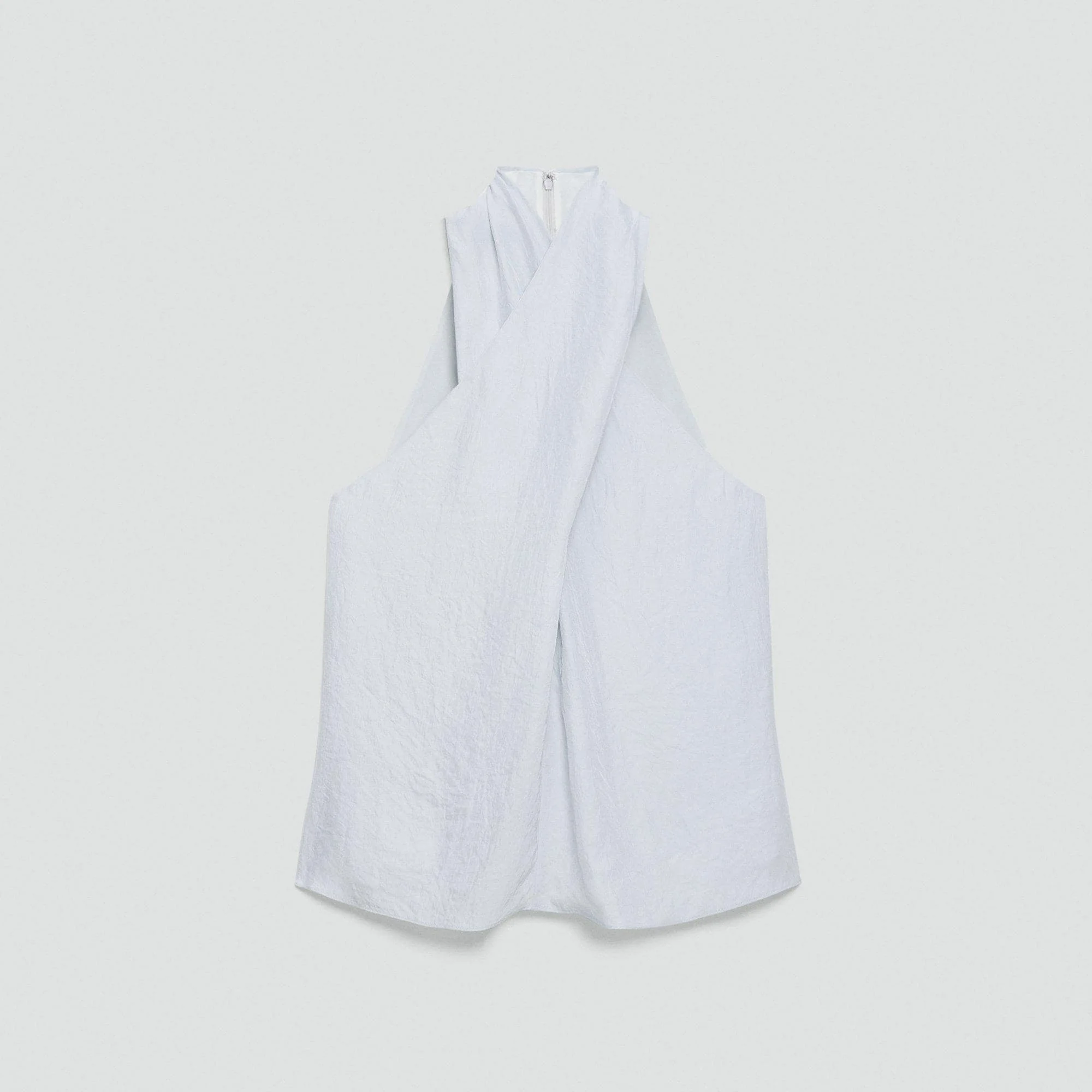 Twisted Halter Top in Washed Twill - 1