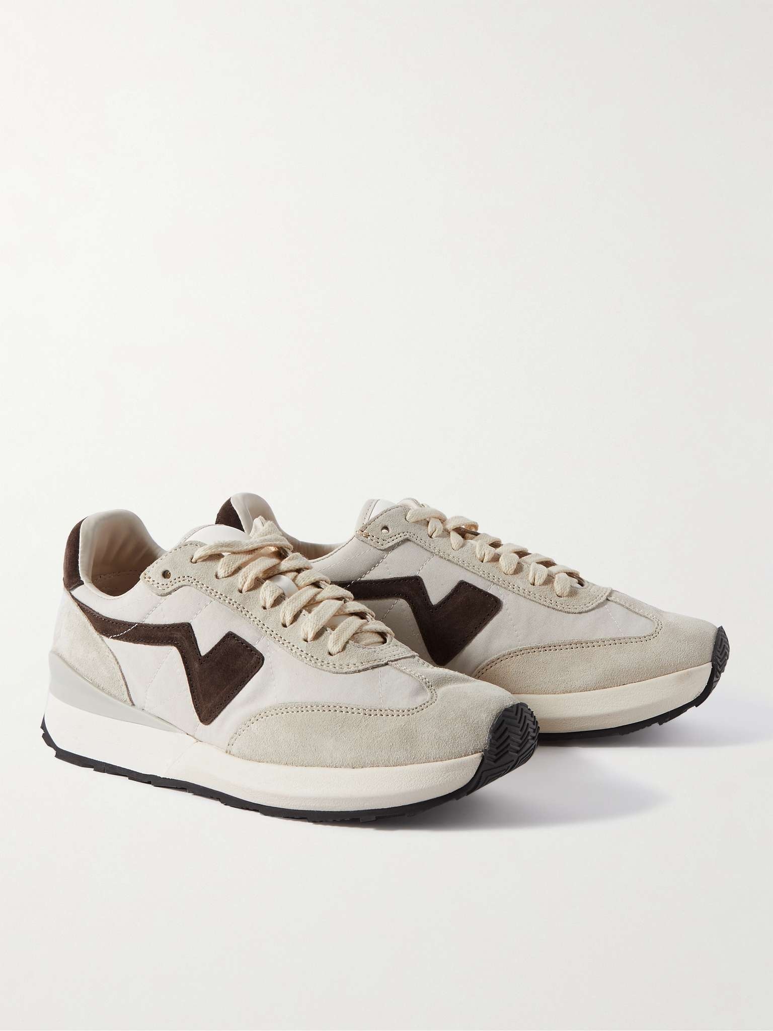 FKT Runner Suede and Leather-Trimmed Nylon-Blend Sneakers - 4