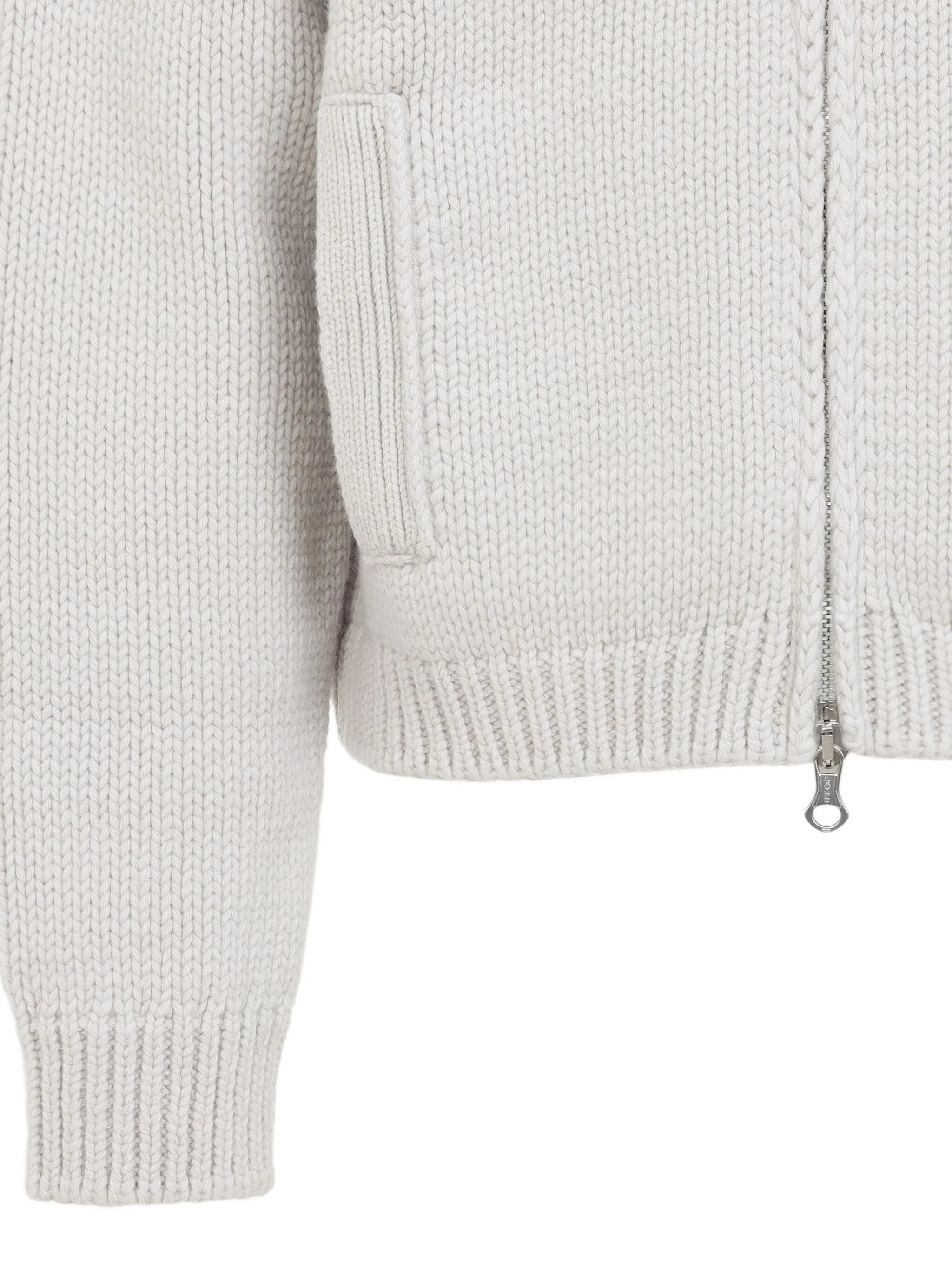 high-neck zip-front cardigan - 3