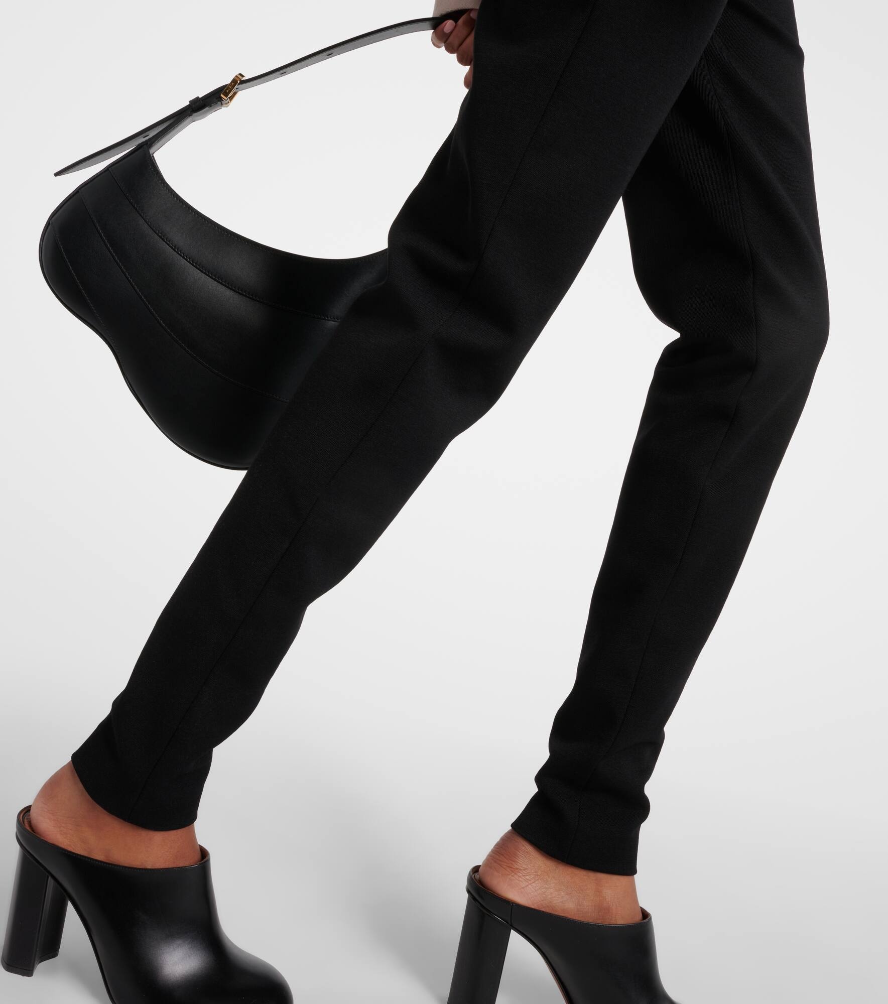 High-rise gabardine leggings - 5