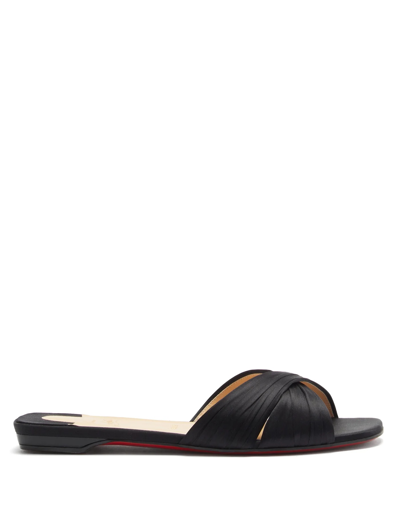 Nicol Is Back satin crepe slides - 1