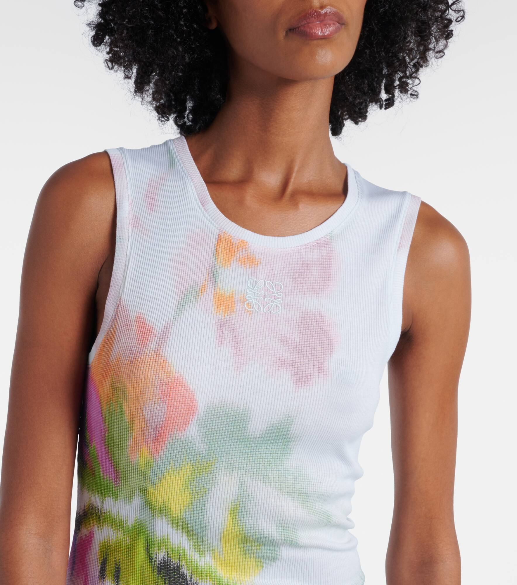 Floral silk and cotton midi dress - 4