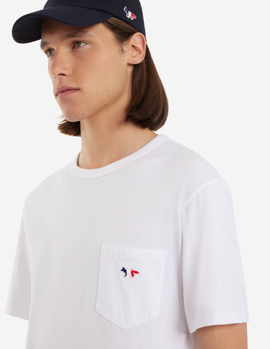 ★Maison Kitsune★Tricolor Fox Patch Classic Pocket T★ TRICOLOR FOX PATCH CLASSIC POCKET TEE-SHIRT | Maison Kitsuné