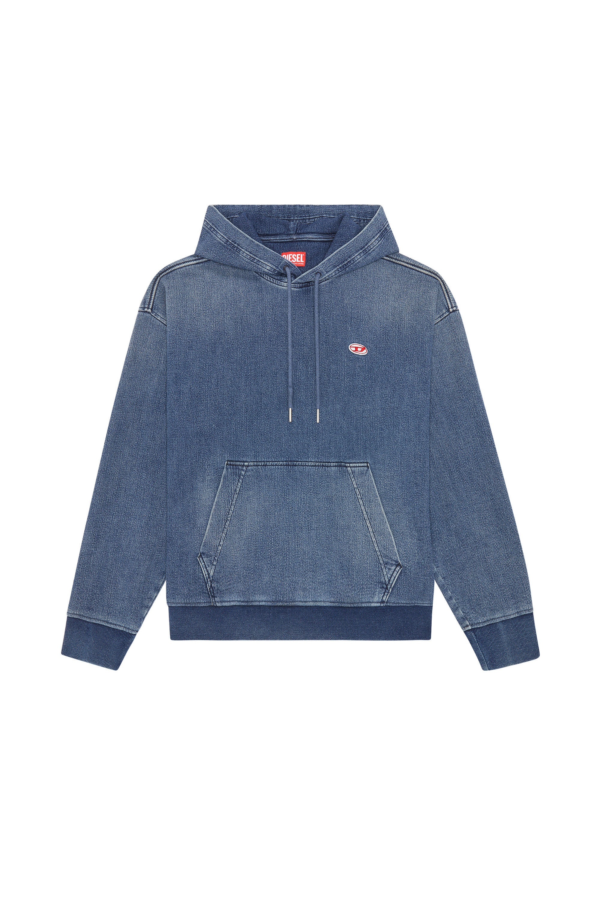 D-UM-RIB TRACK DENIM HOODIE - 1