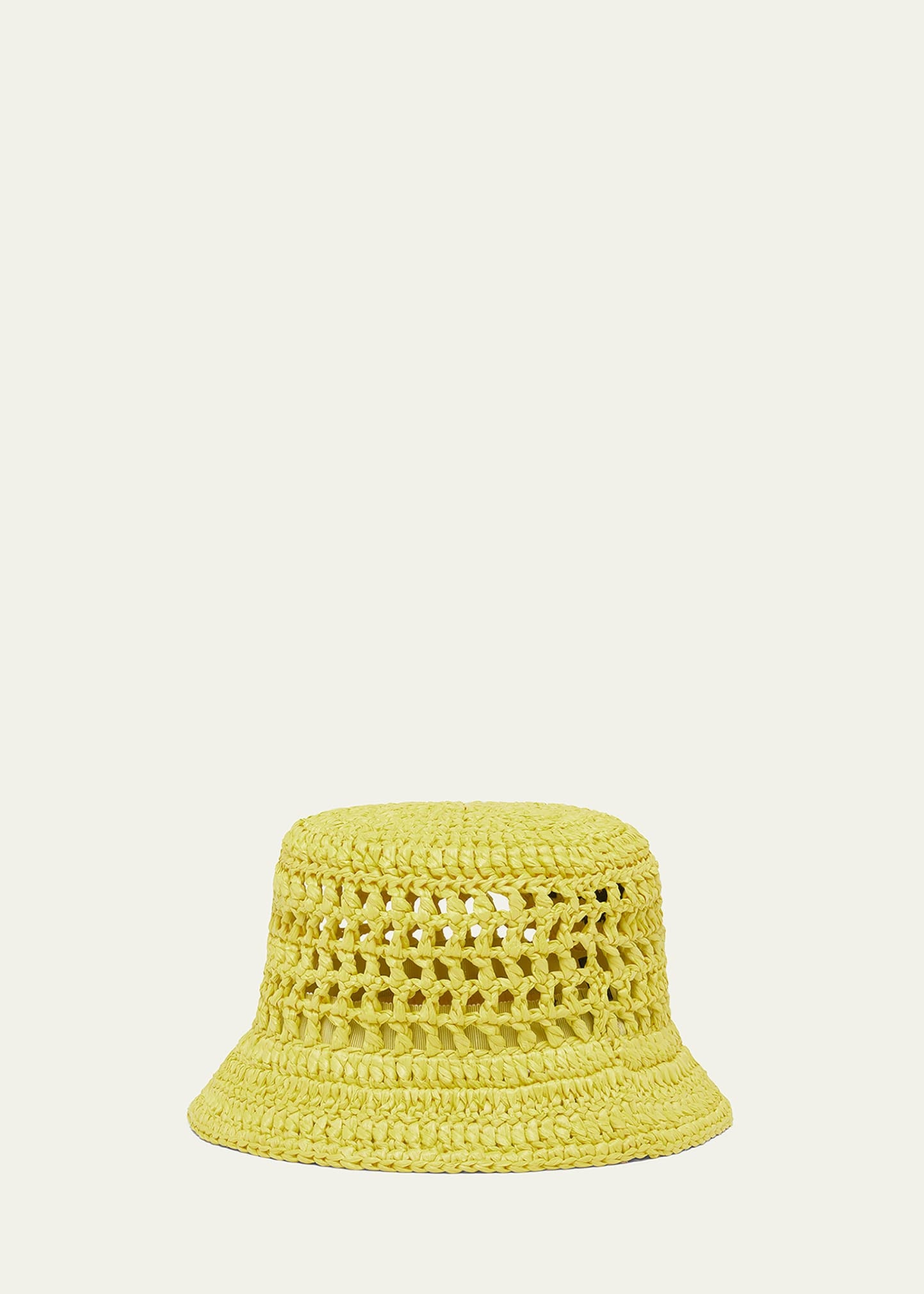 Logo Cutout Raffia Bucket Bag - 3