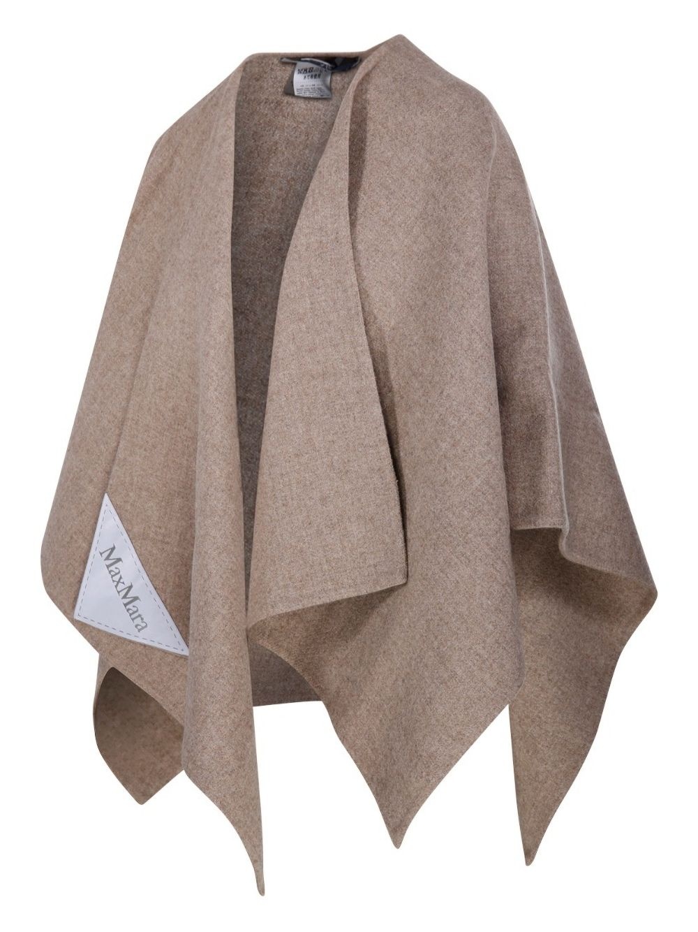 logo-patch asymmetric cape - 3