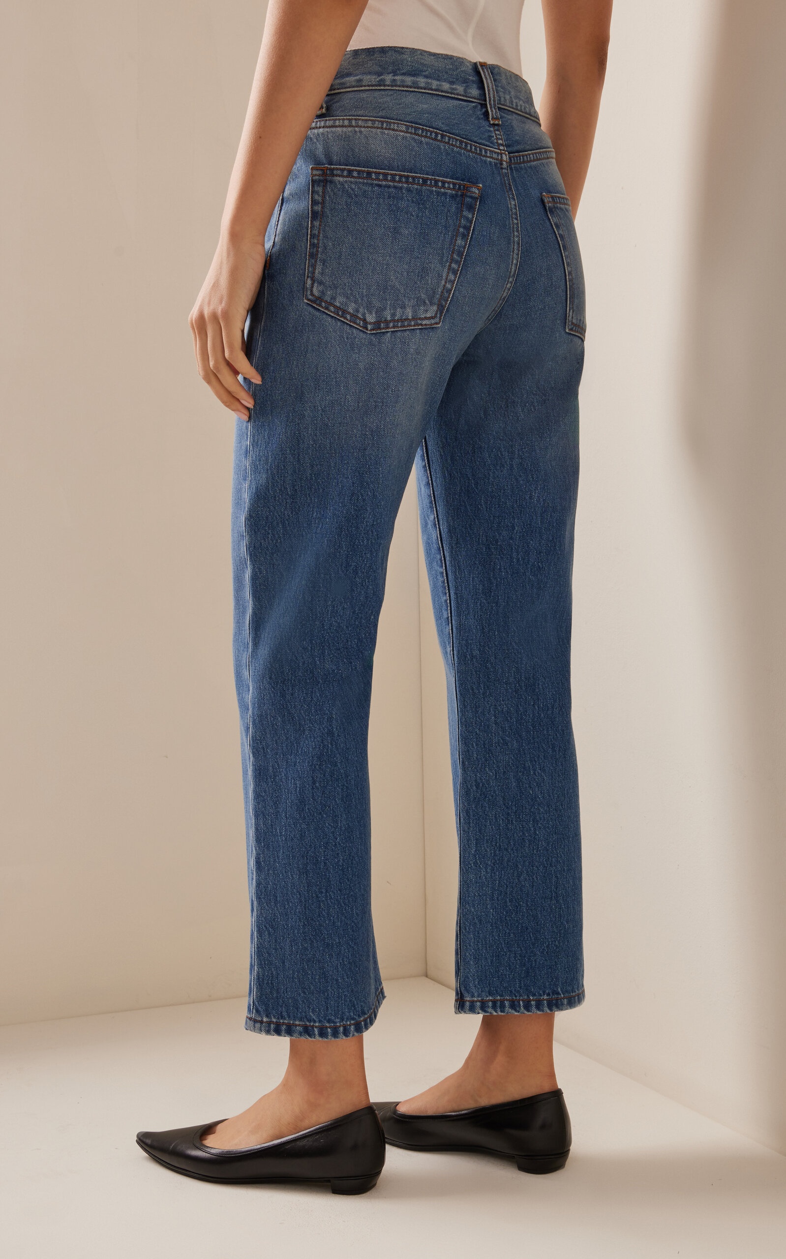Lesley Cropped Straight-Leg Jeans blue - 4