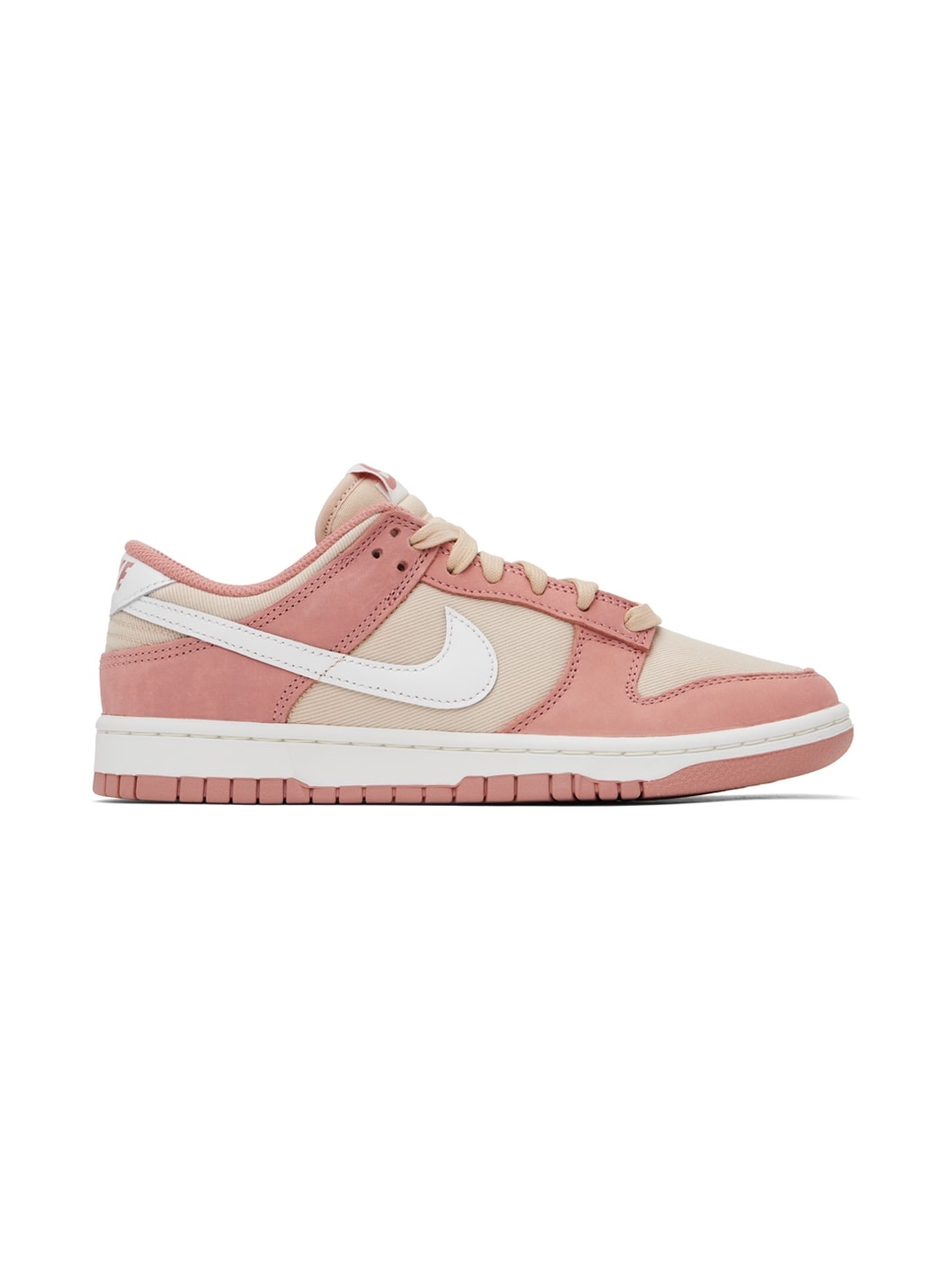 Beige & Pink Dunk Low Retro Premium Sneakers - 1