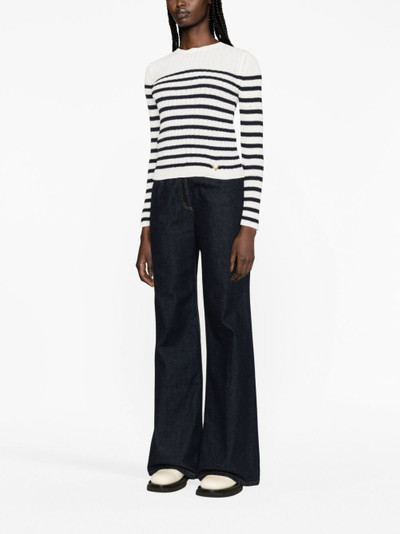 Valentino striped ribbed-knit jumper outlook