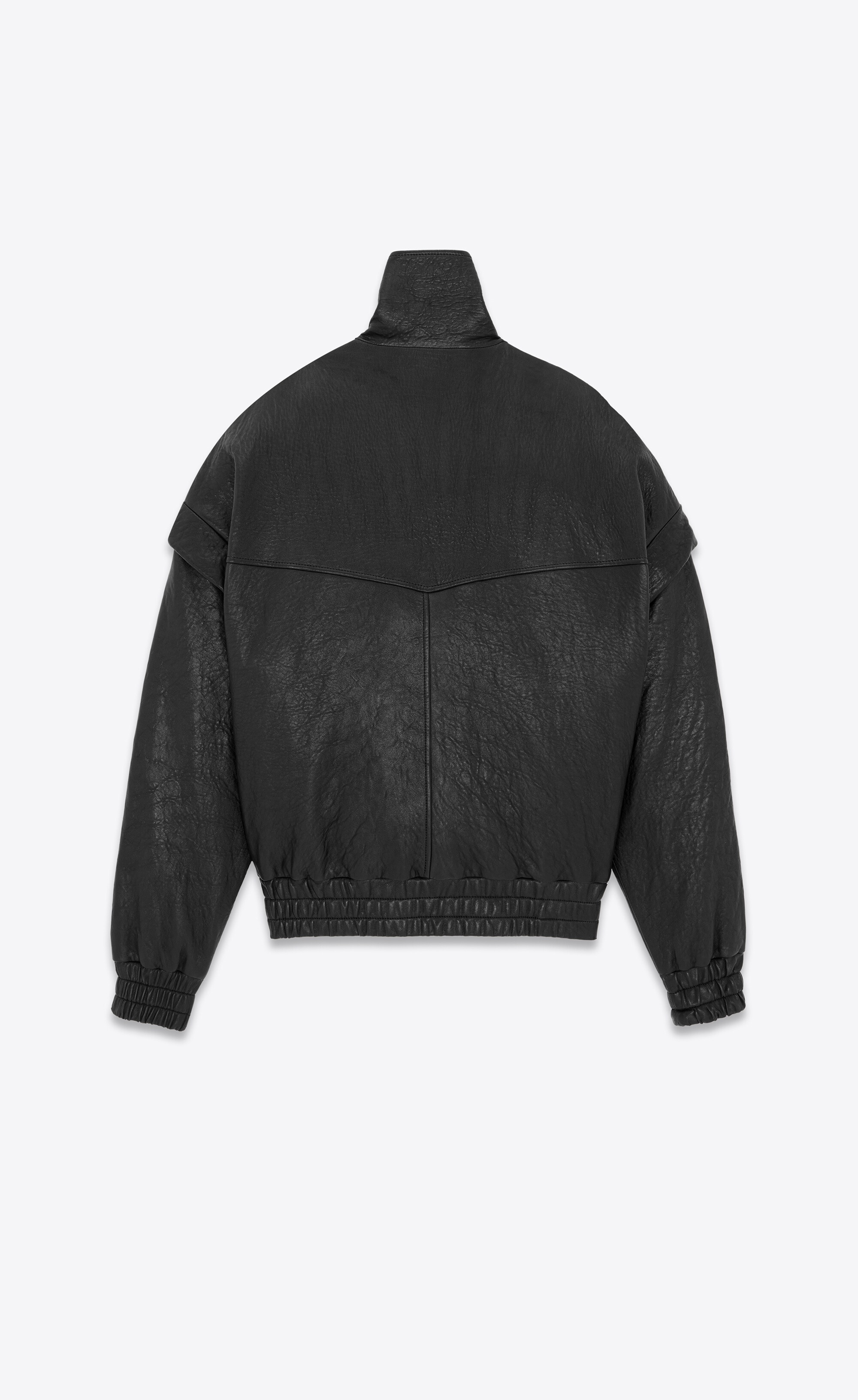 SAINT LAURENT saint laurent bomber jacket in grained lambskin | REVERSIBLE