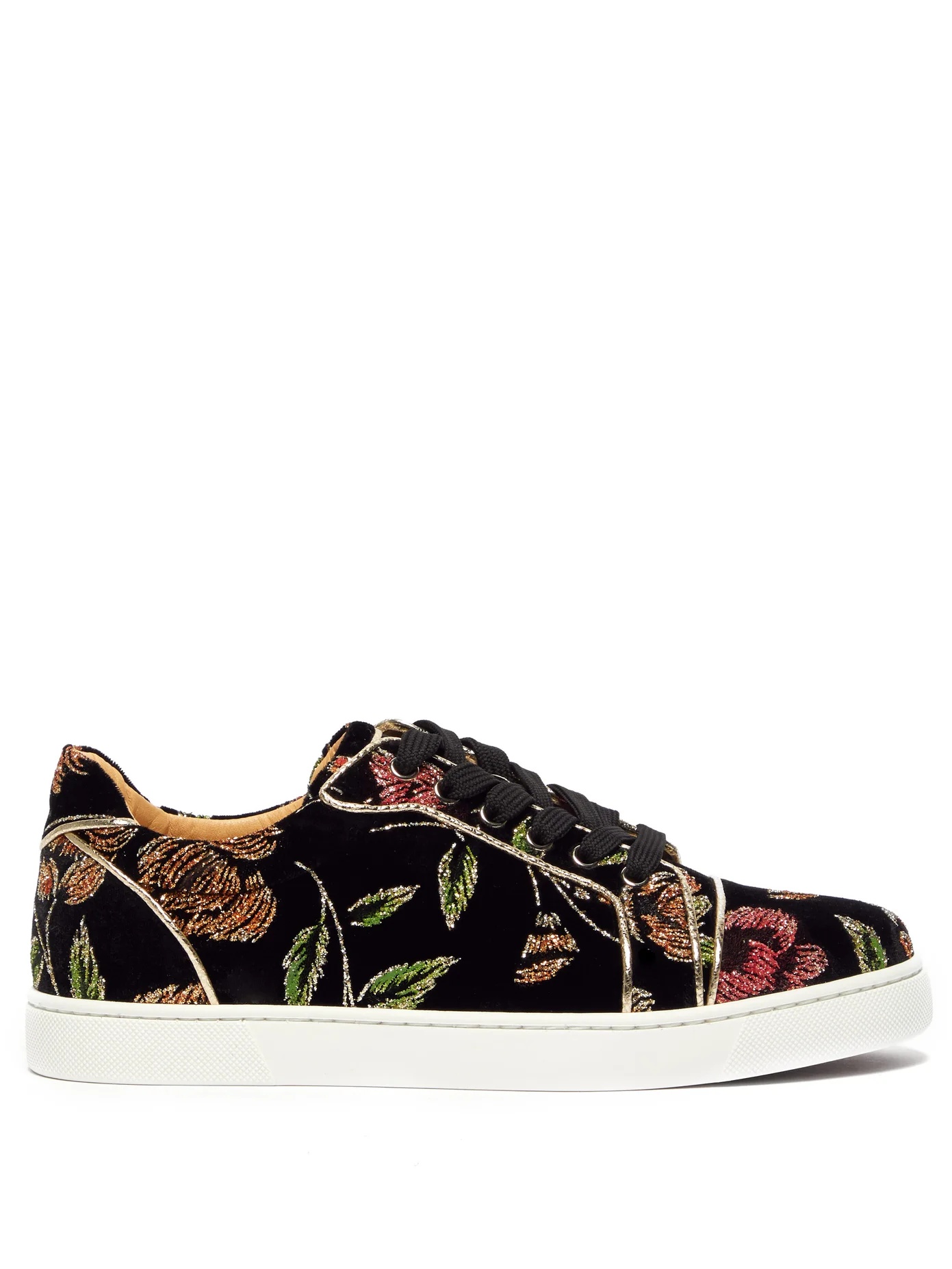 Vieira Orlato floral glitter & velvet trainers - 1