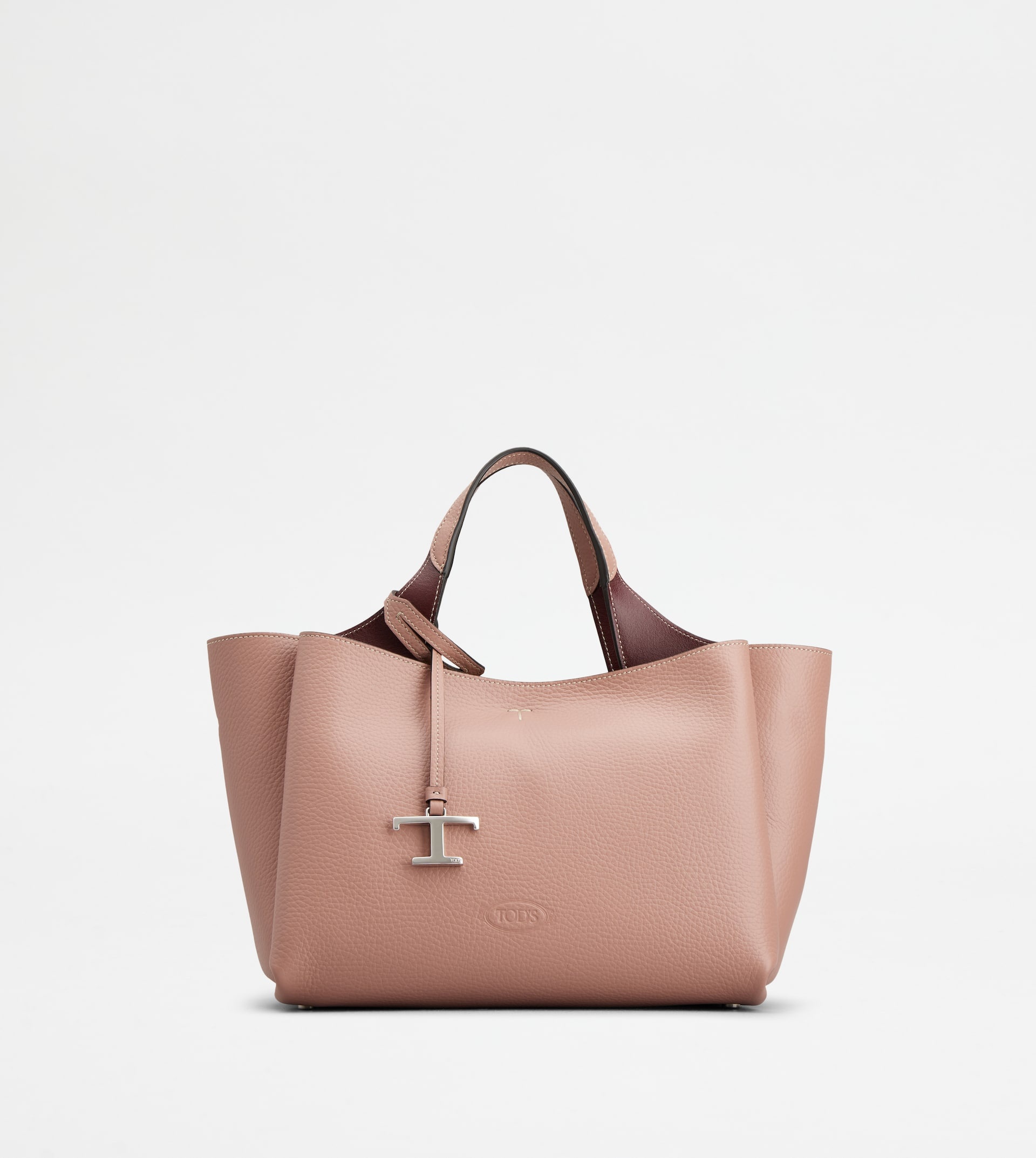 BAG IN LEATHER MINI - BURGUNDY, PINK - 1