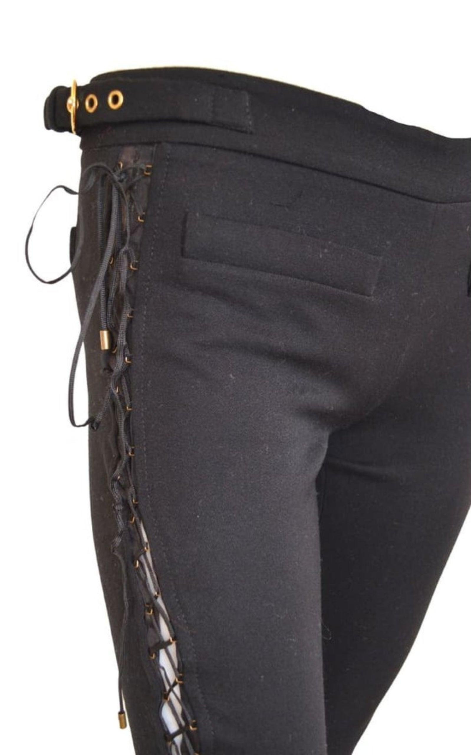 Criss Cross Peekaboo Leg Pants - 4