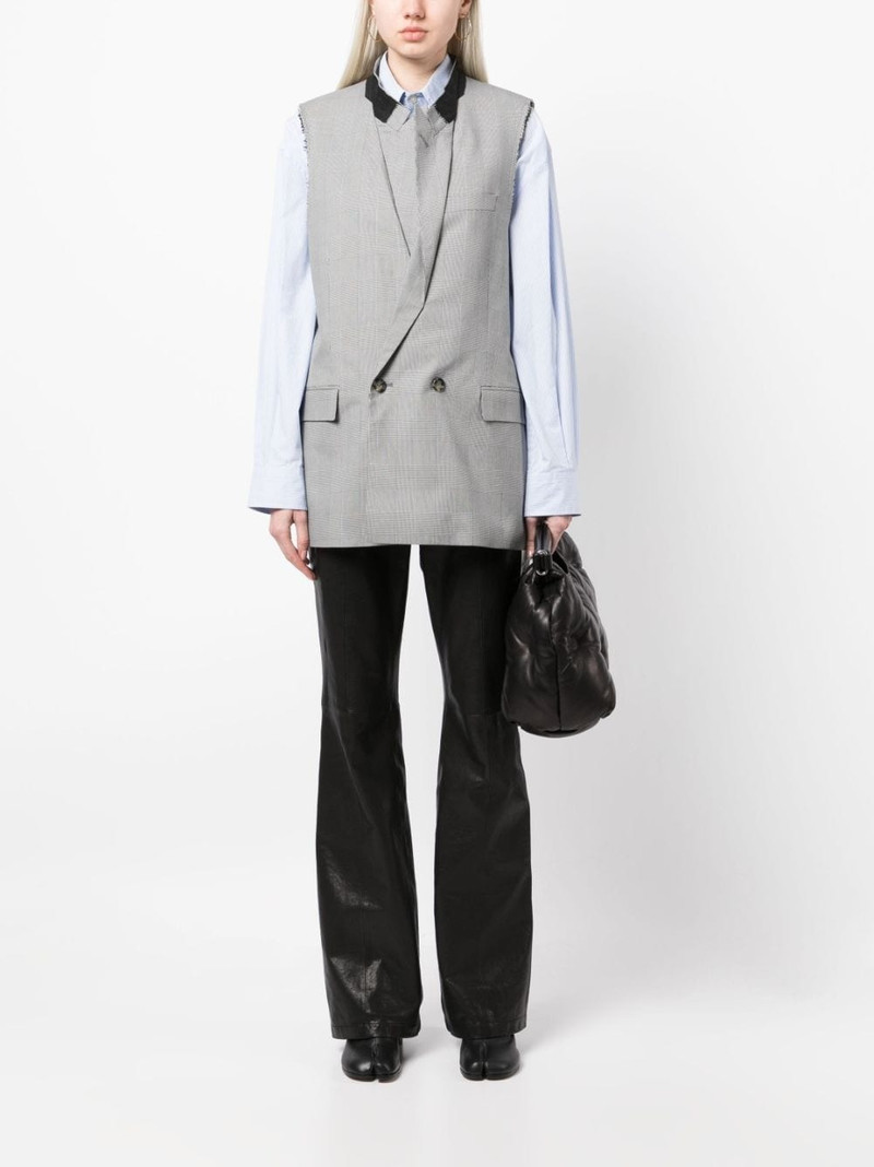 MARINA YEE peaked double-breasted cotton gilet outlook
