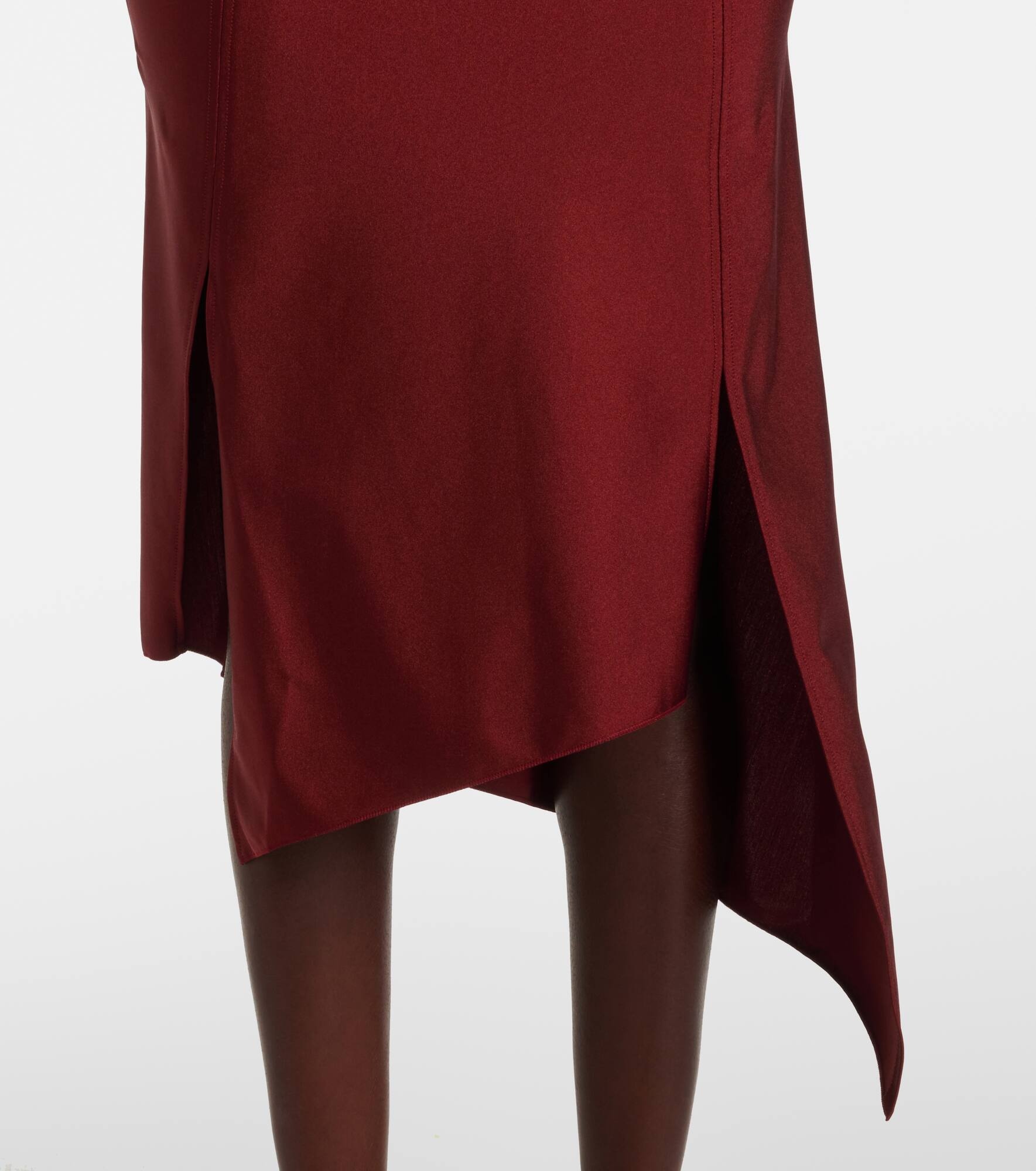 Floral-appliqué asymmetric midi skirt - 5