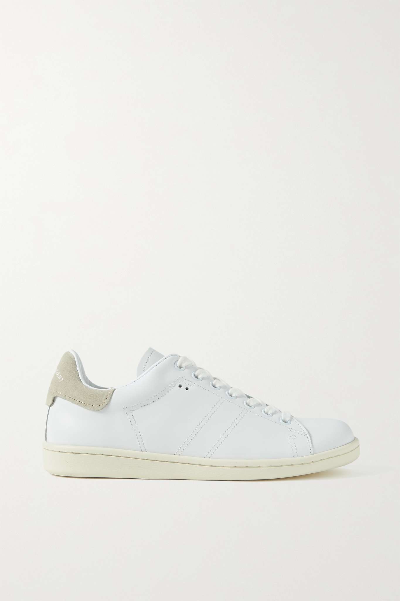 Bart suede-trimmed leather sneakers - 1