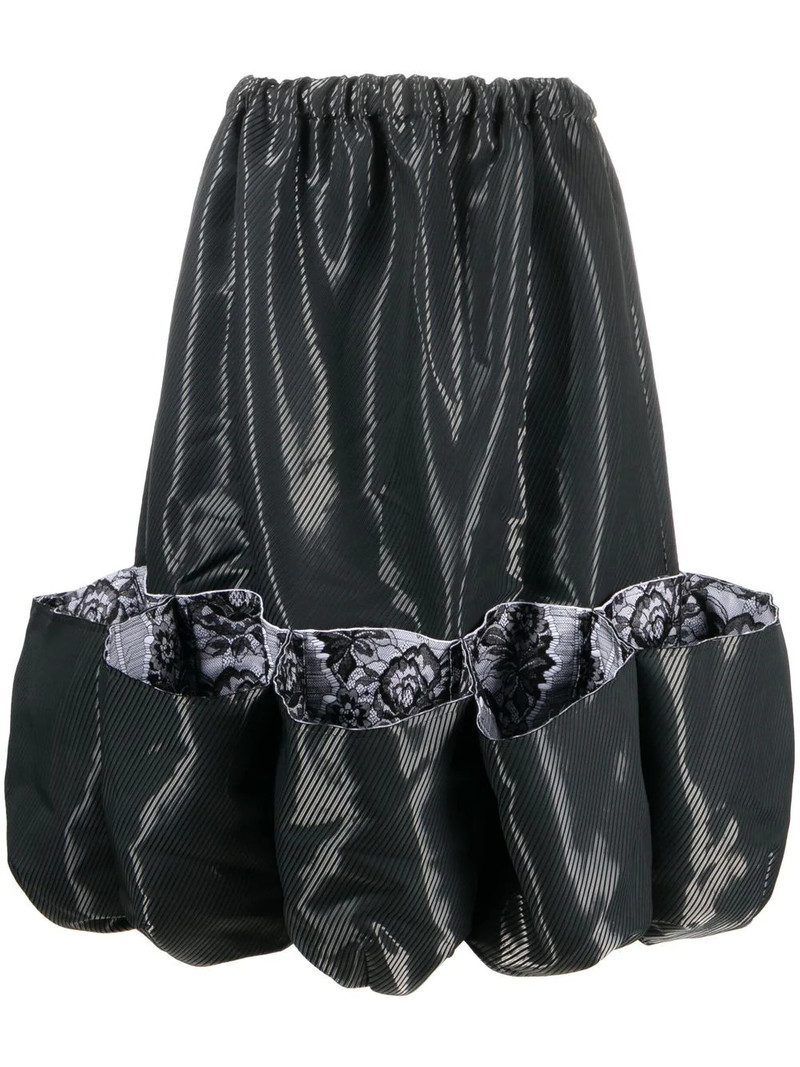 puff hem lace-trim skirt 1