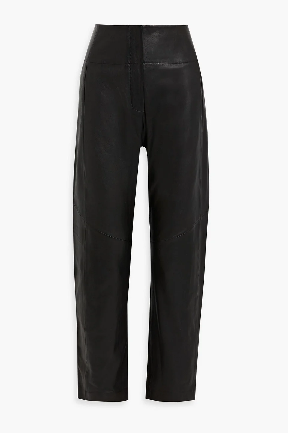Leather straight-leg pants - 1