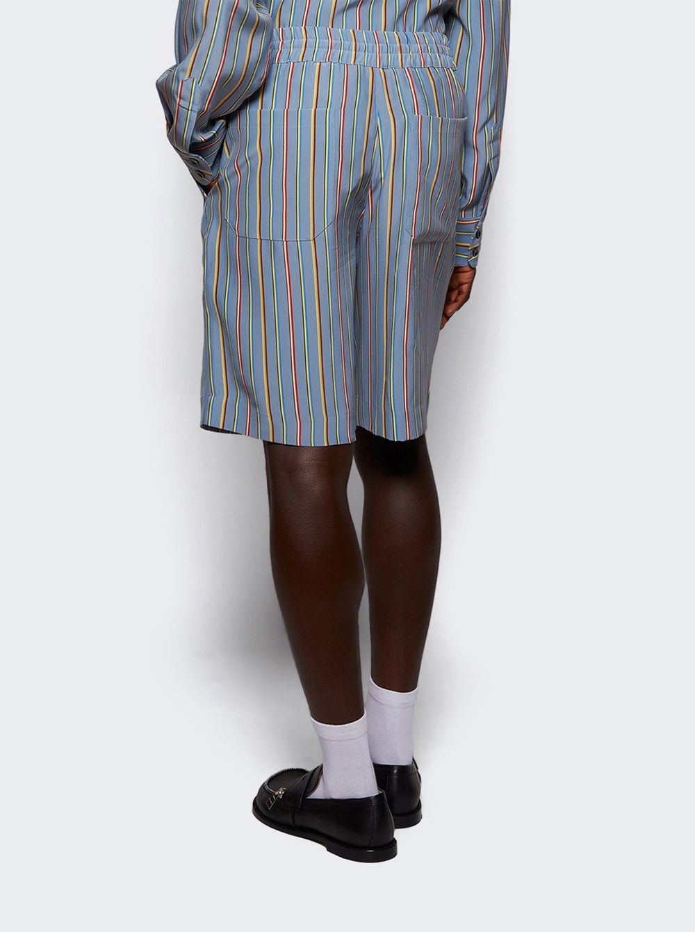 Stripe Jacquard Ball Short Dusty Blue - 4