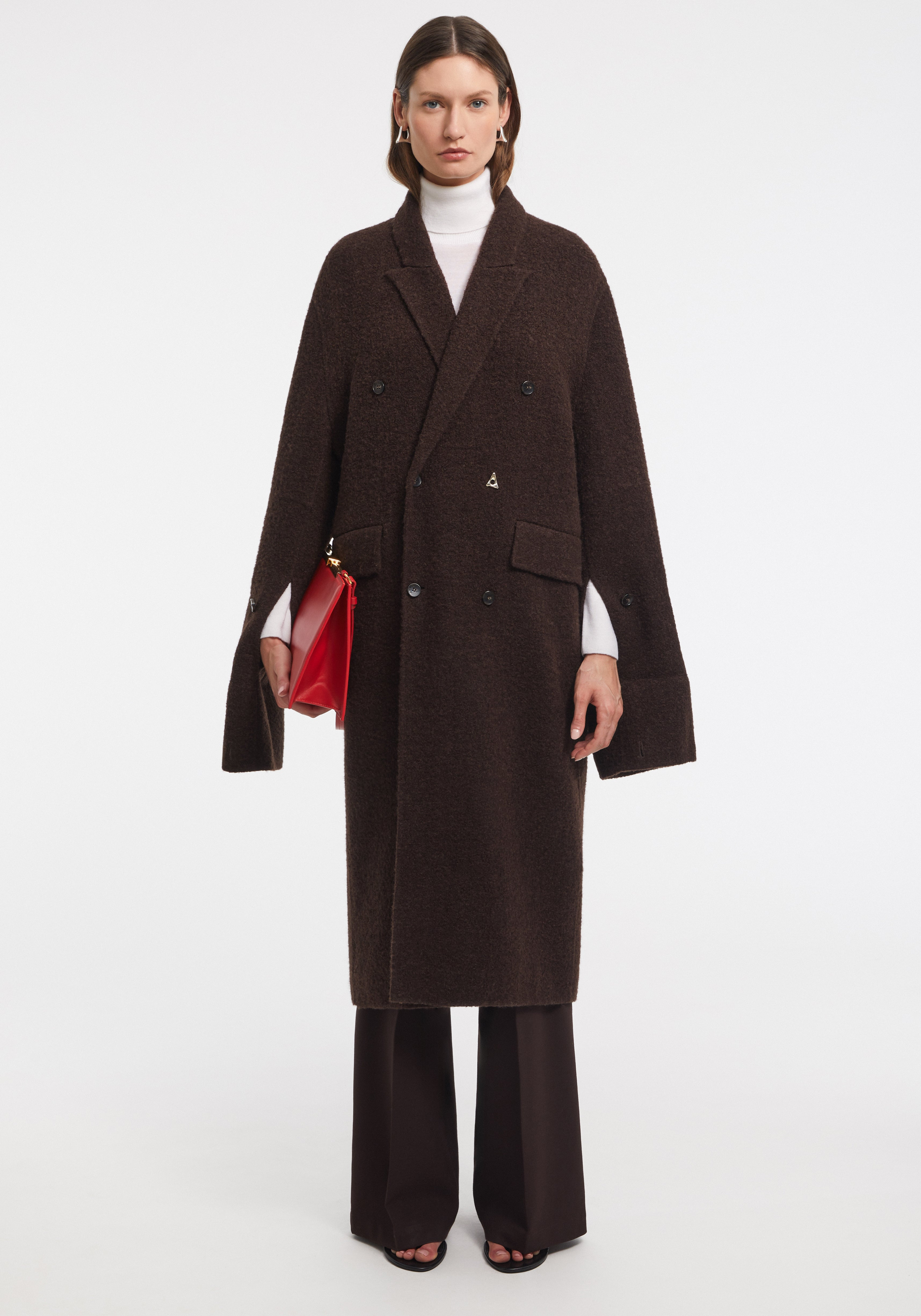 LIORA
Oversized double-breasted wool-blend coat - 3