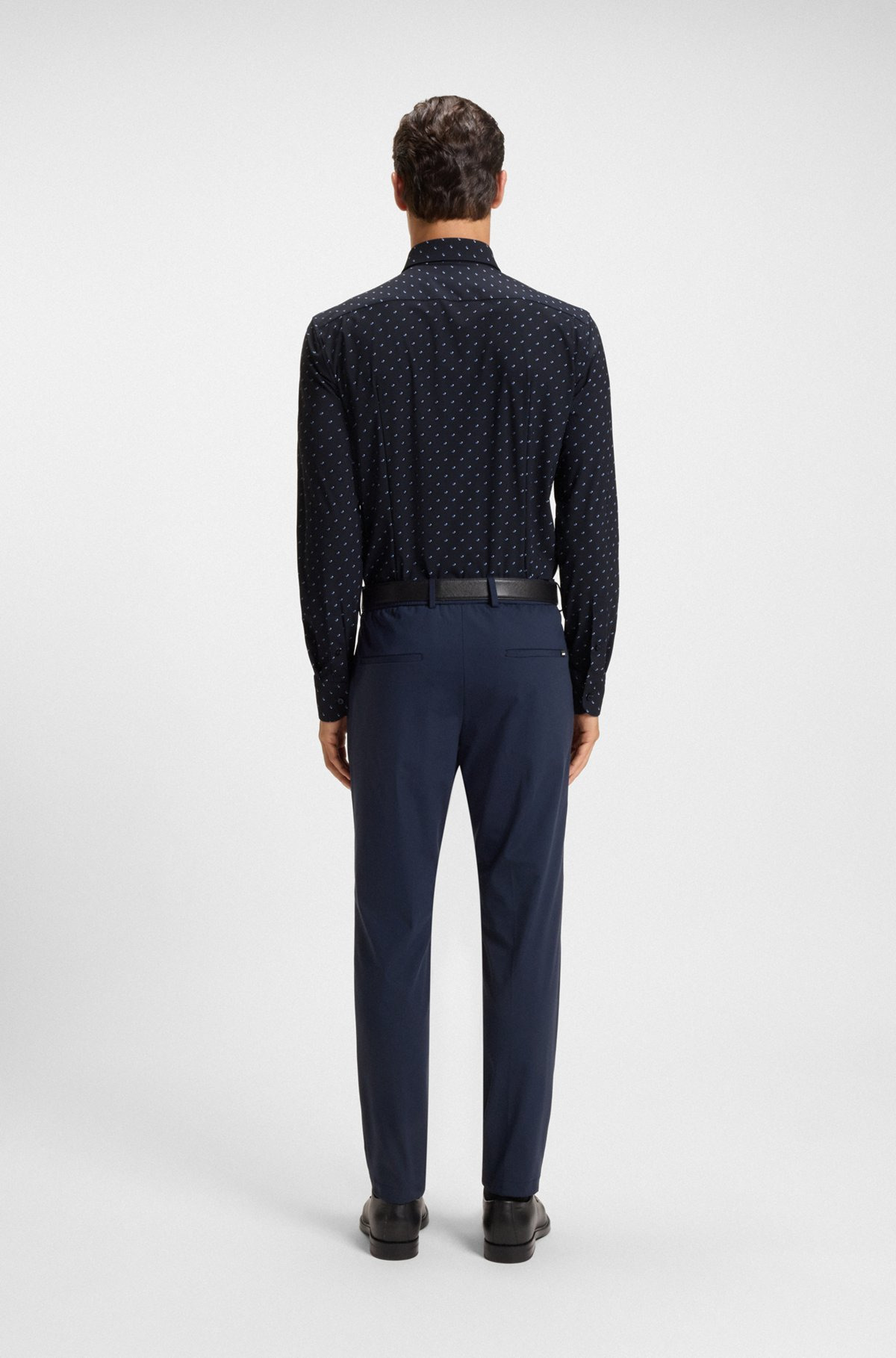REGULAR-FIT SHIRT IN PERFORMANCE-STRETCH FLORAL-PRINT JERSEY - 5