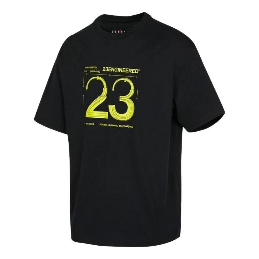 Men's Air Jordan SS22 23 Engineered Printing Short Sleeve Black T-Shirt DH8914-010 - 1
