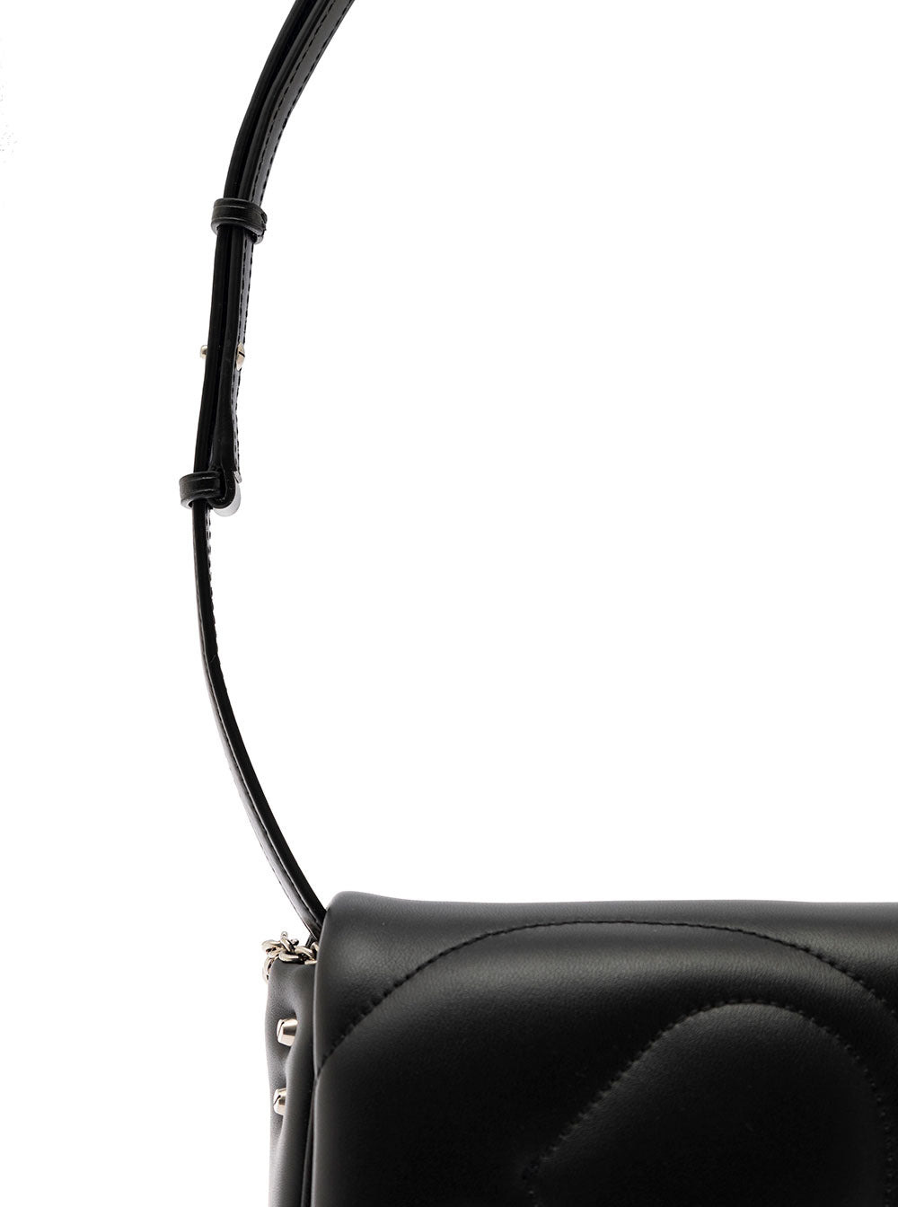 Alexander Mcqueen Women 'The Seal' Black Shoulder Bag With Seal Detail In Matelassé Leather Woman - 3