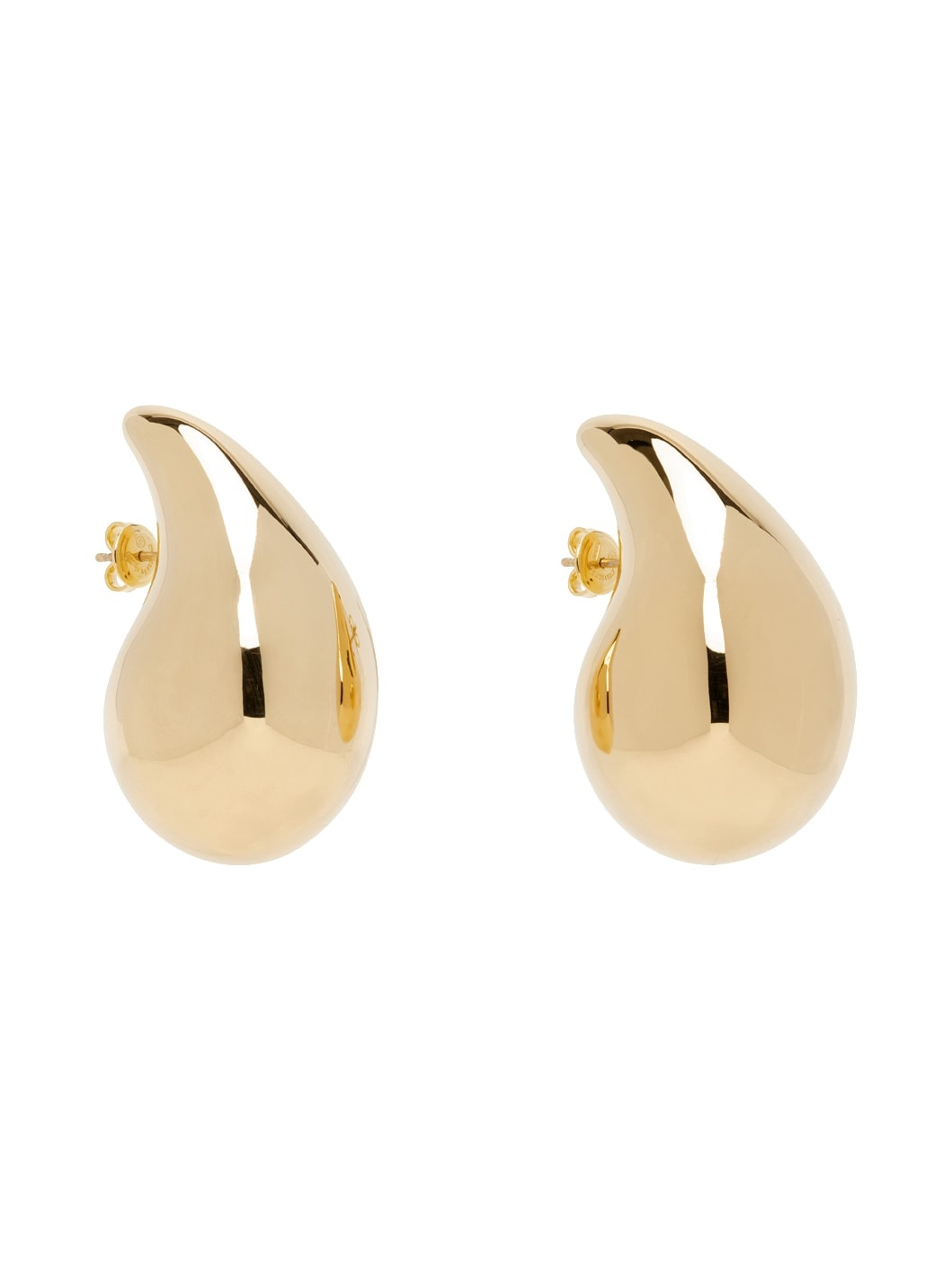 Gold Large Drop Earrings - 2