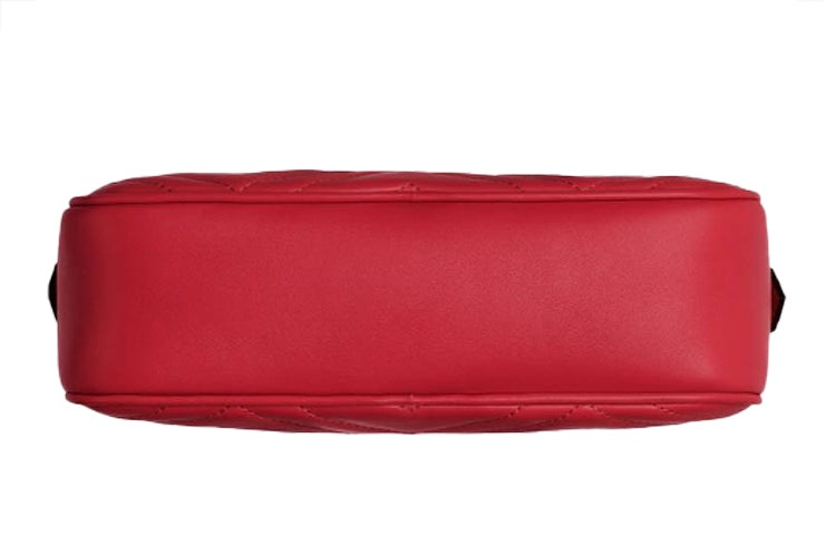 (WMNS) Gucci GG Marmont Gold Logo Leather Chain Small Red Classic Shoulder Messenger Bag 447632-DTD1 - 8