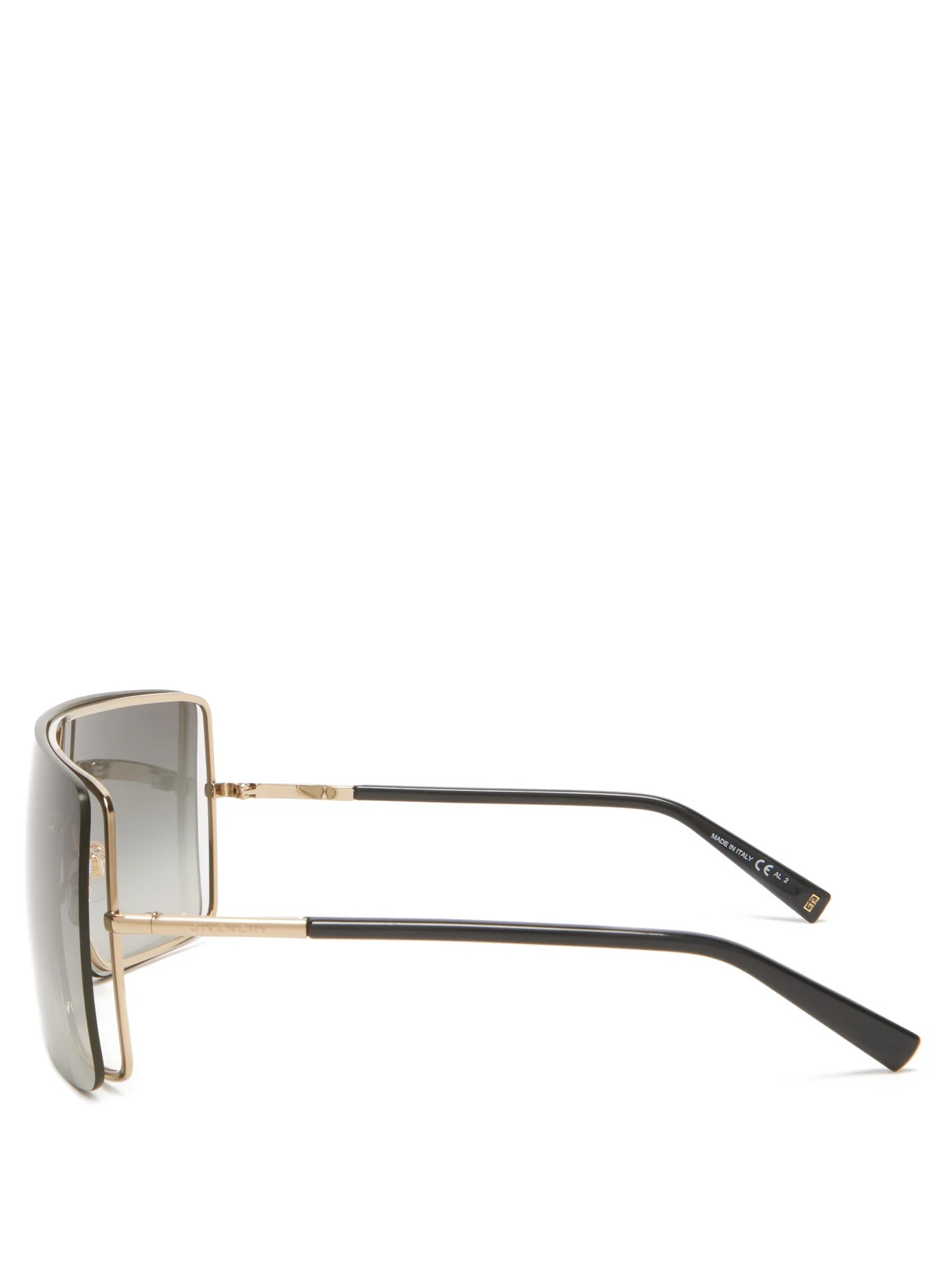 Aviator flat-top mask sunglasses - 4