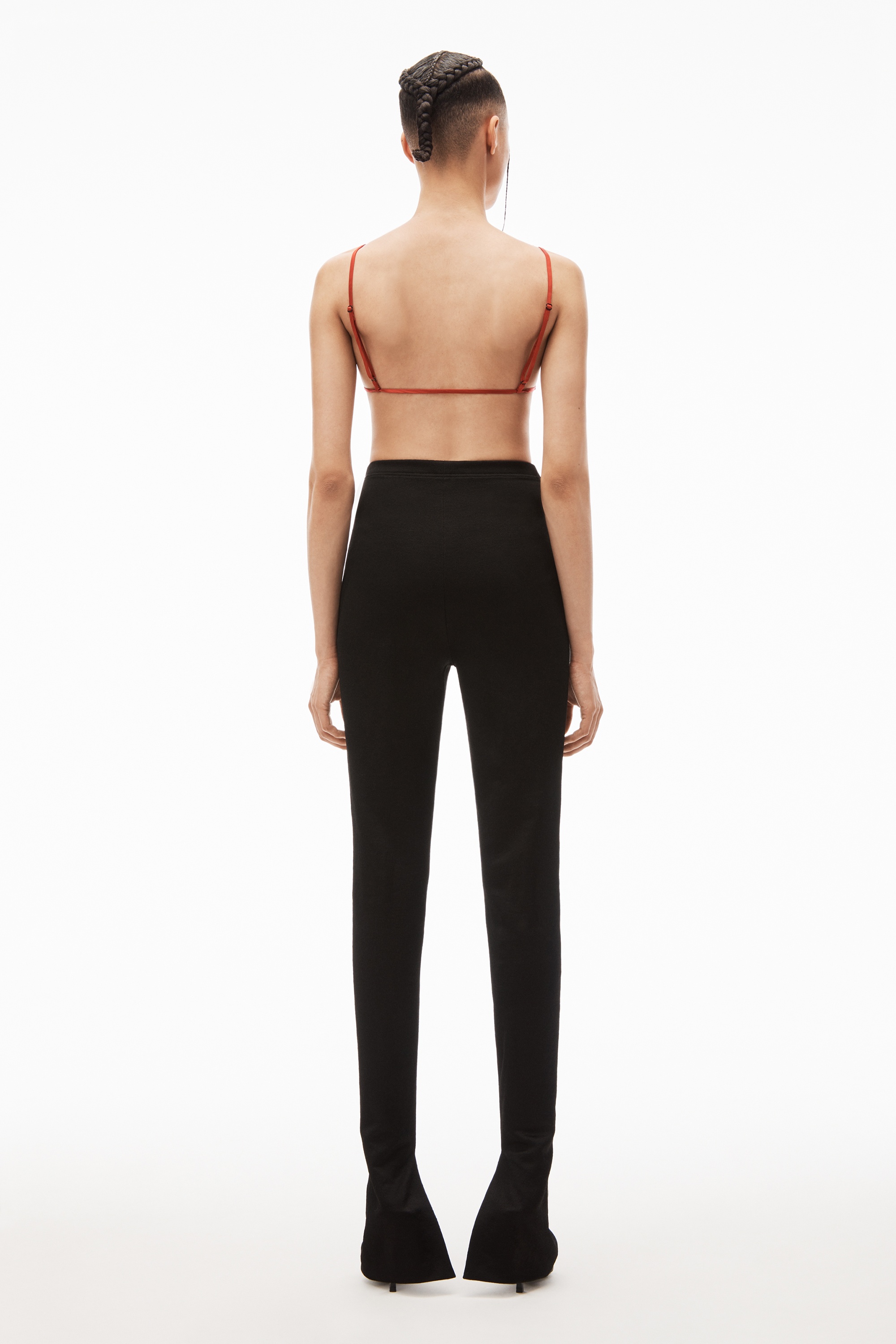 tailored legging in stretch satin - 5