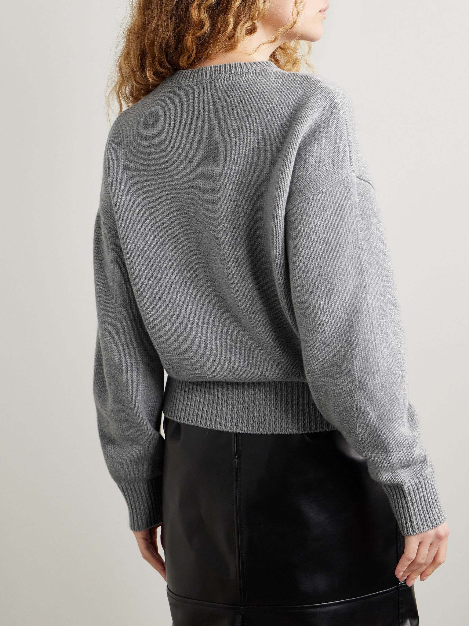 Cashmere and wool-blend sweater Gray - 4