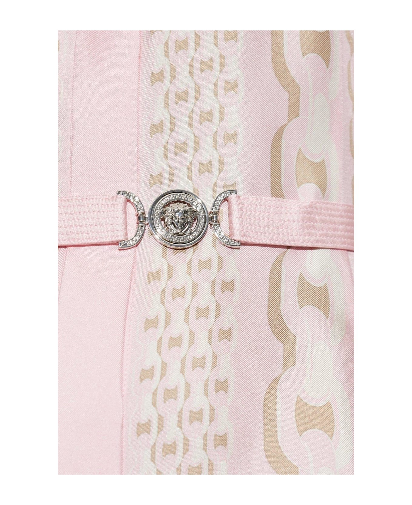 Chain-printed Belted Mini Dress - 5