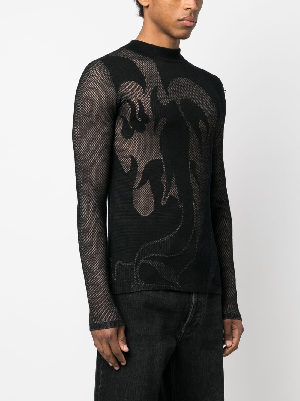 Phoenix sheer jacquard-knit jumper - 3