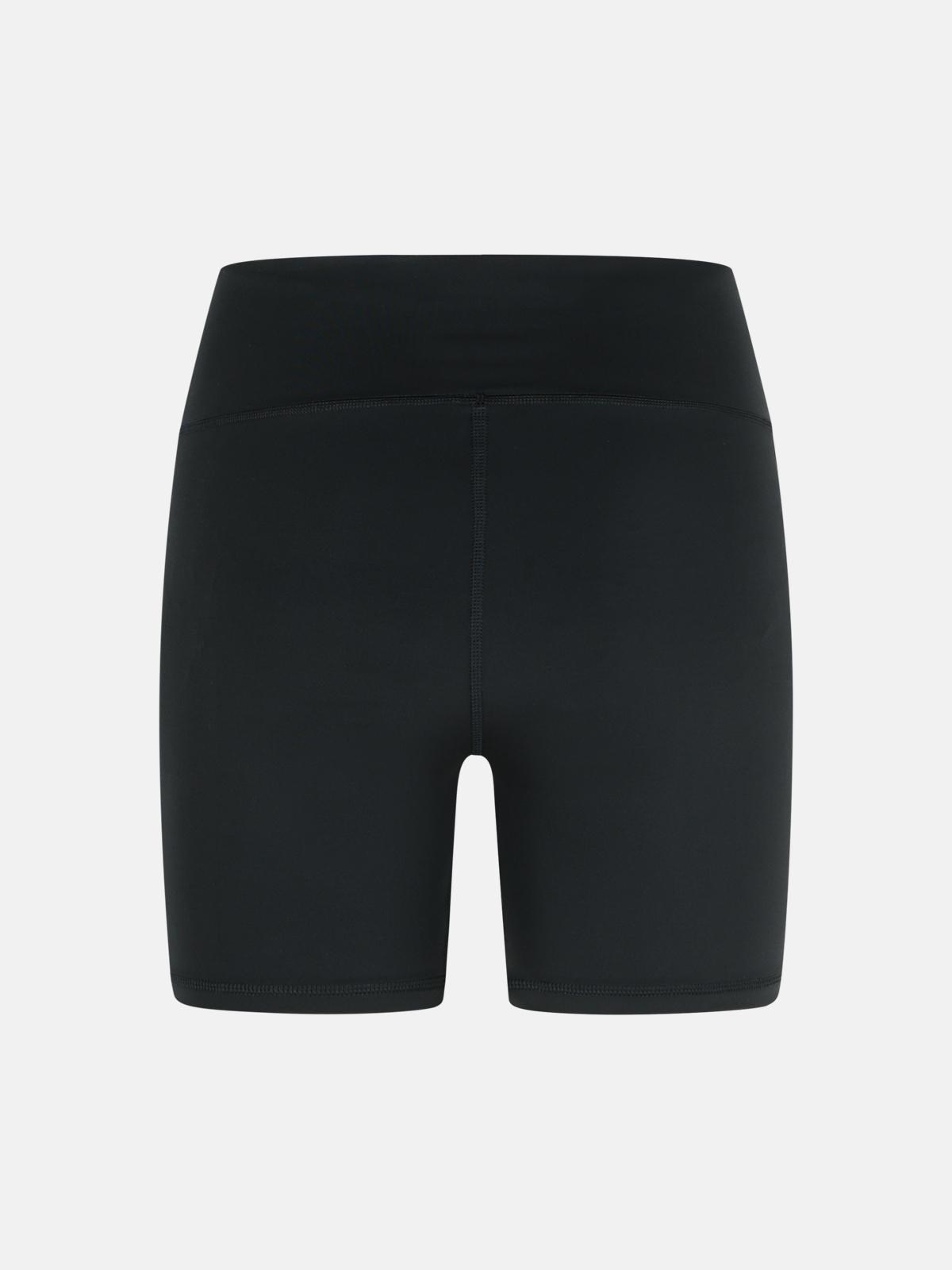 BLACK POLYESTER BLEND TRAINING SHORTS - 3