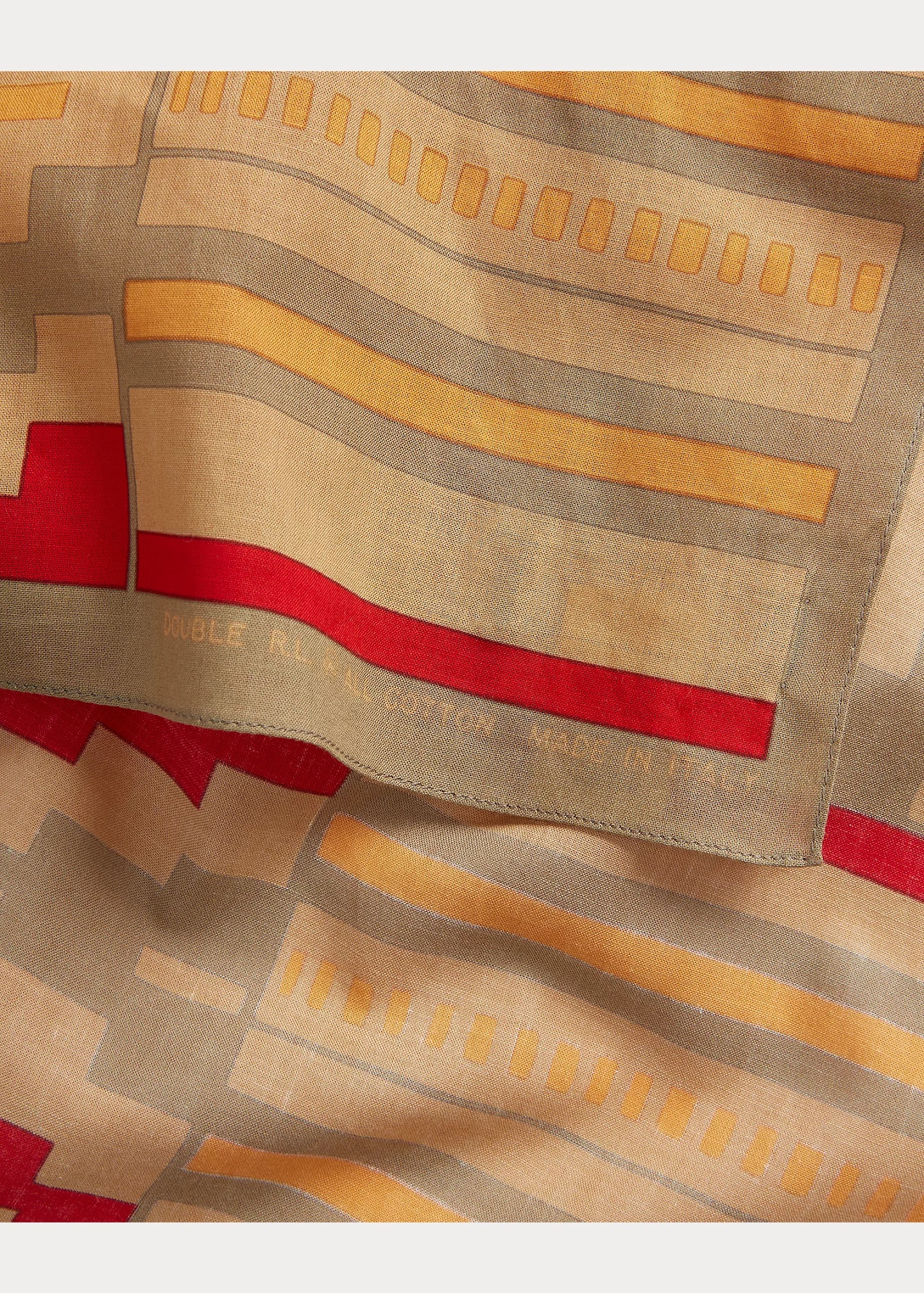 Geometric-Print Cotton Scarf - 4