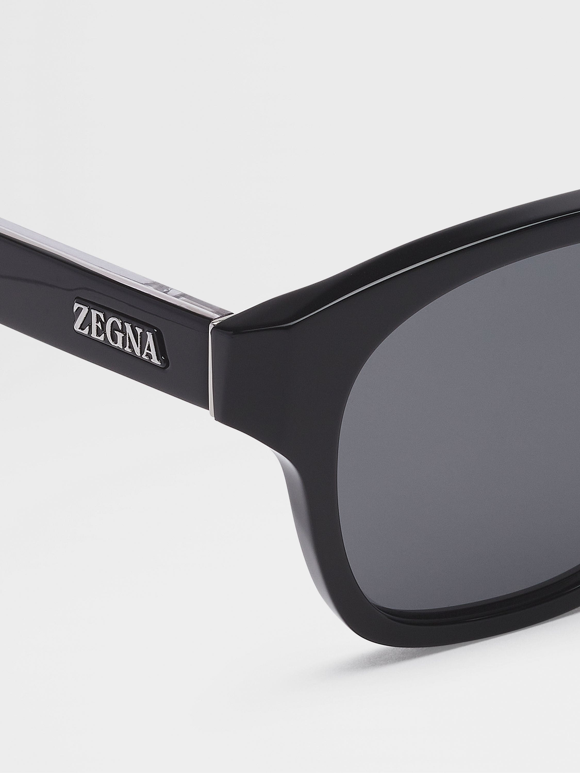 BLACK ACETATE SUNGLASSES - 2