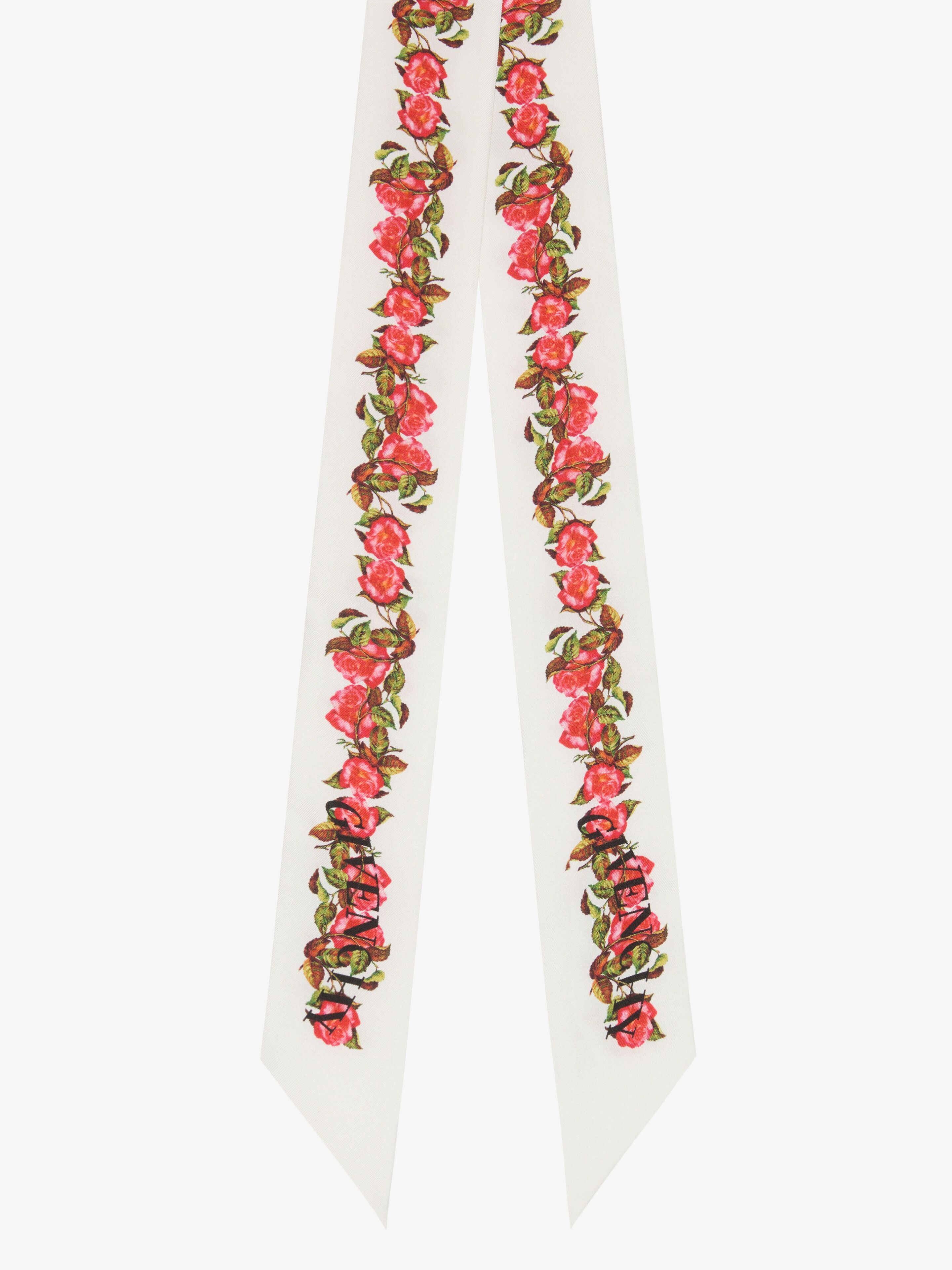 BANDEAU IN SILK WITH ROSES PRINT - 2