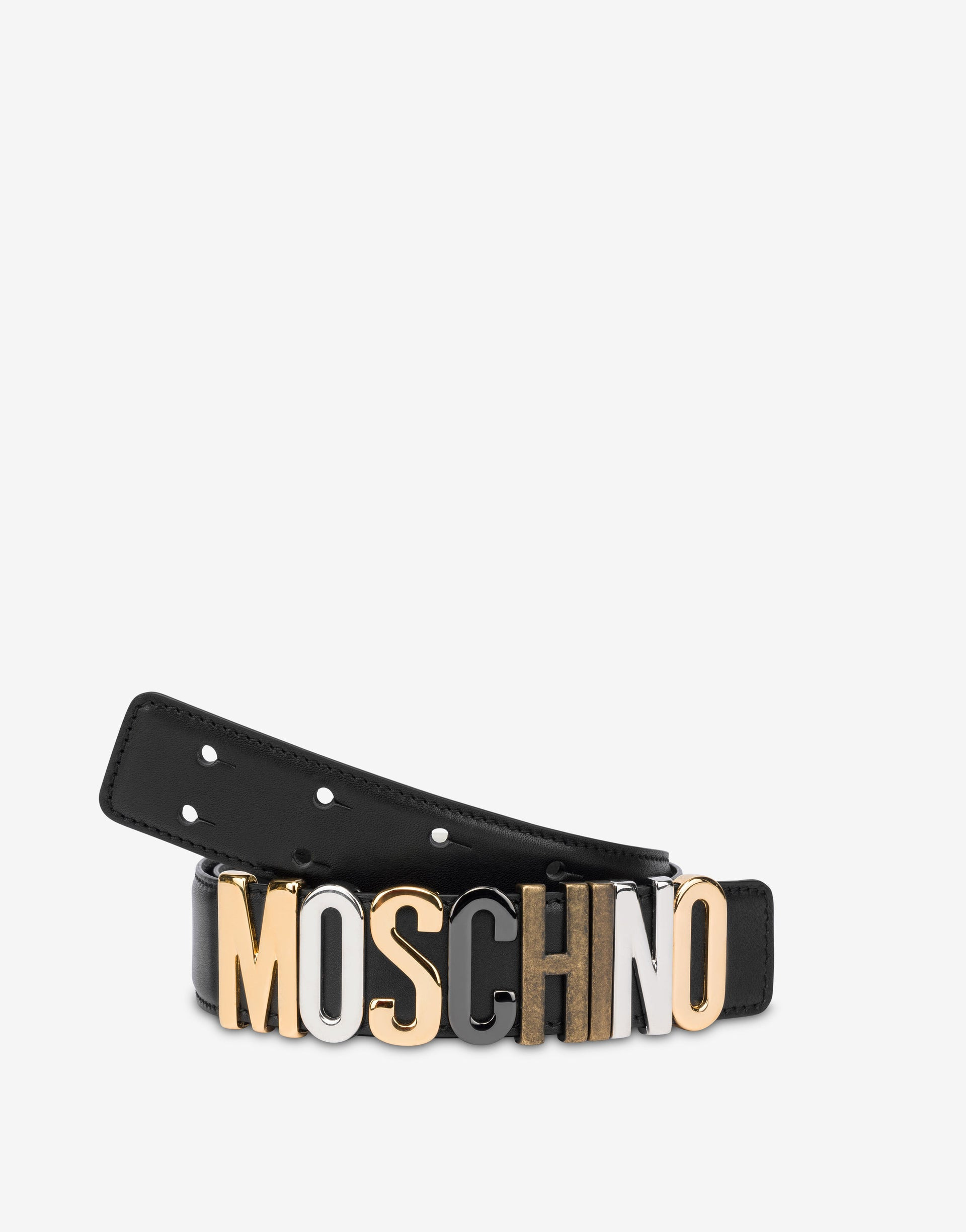 CALF MIXED LETTERING LOGO BELT - 2
