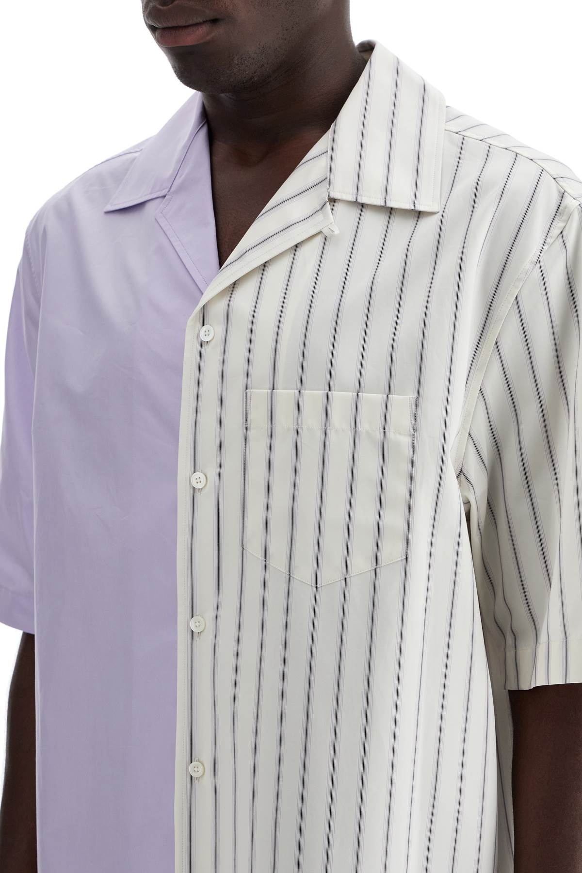 ASYMMETRIC BOWLING SHIRT WITH - 5