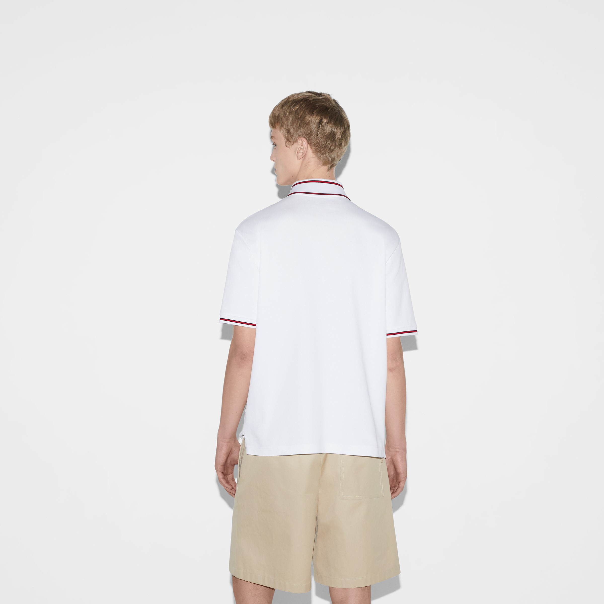 Cotton piquet polo shirt with Web - 4