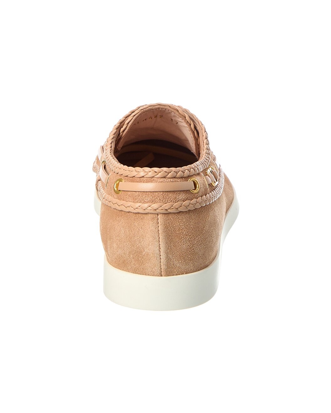 Valentino Braided-Edge Suede Loafer - 3