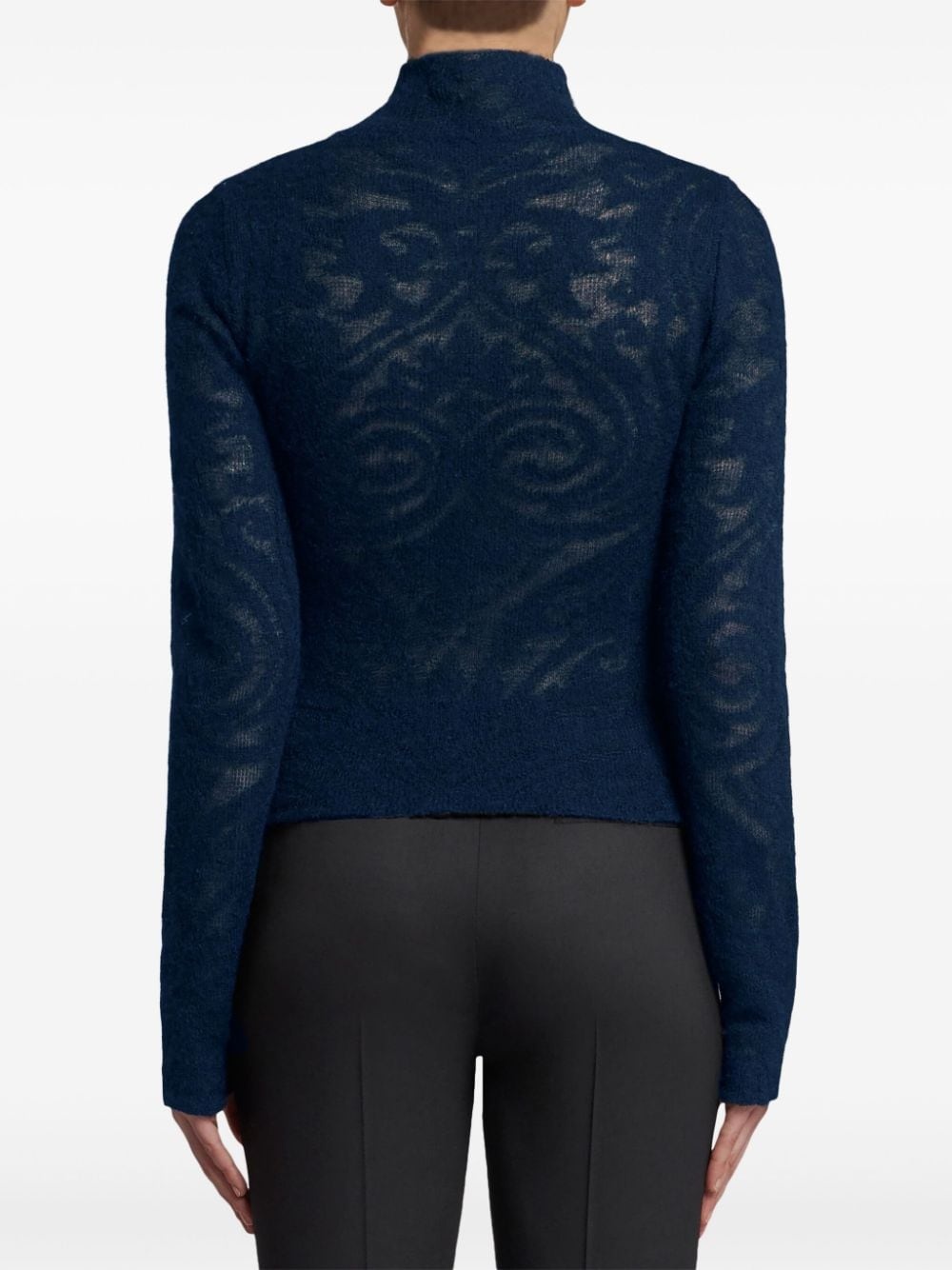 roll-neck jacquard jumper - 4