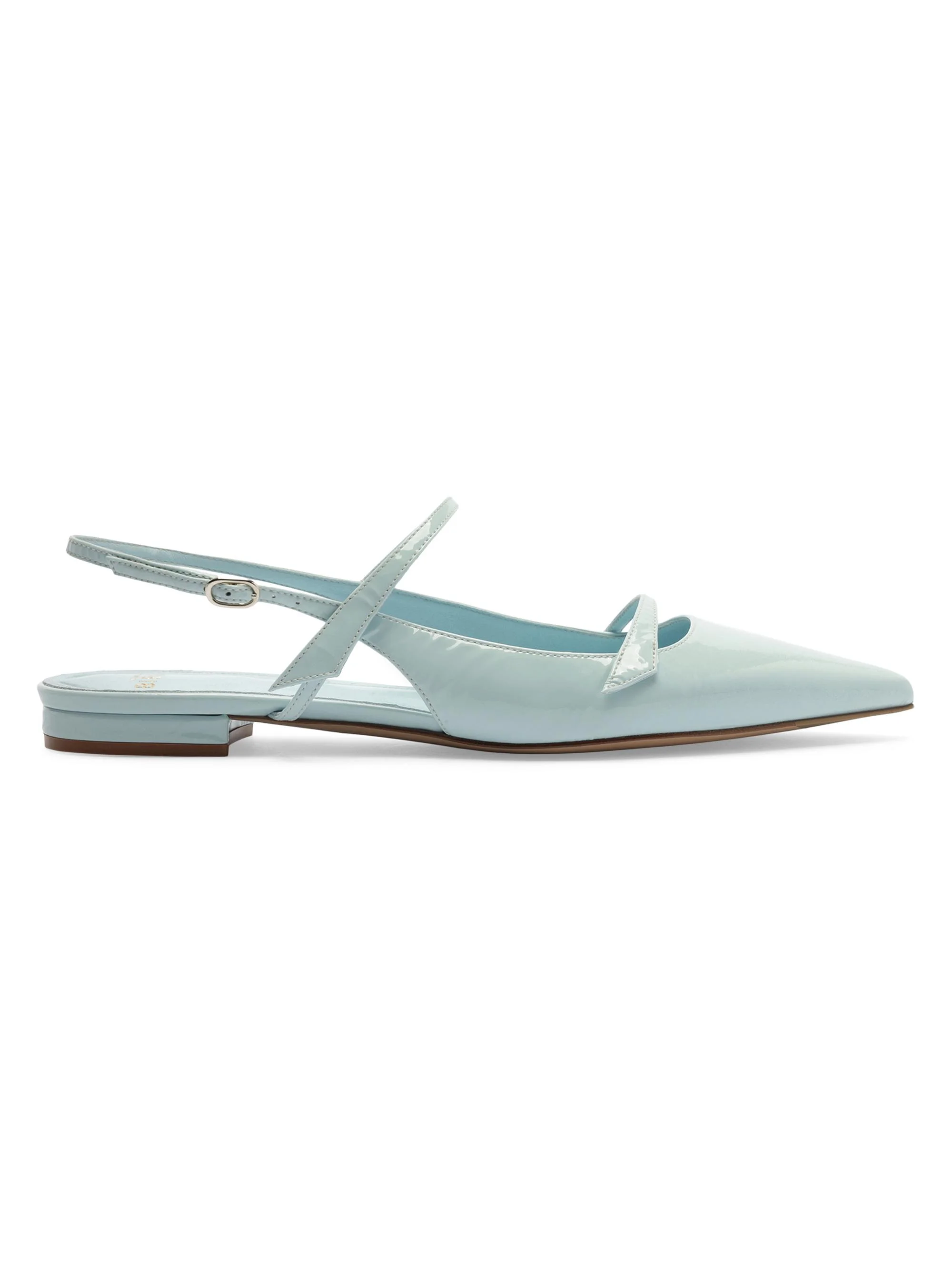 Women's Tita Patent Leather Flats - Dust Blue - 1