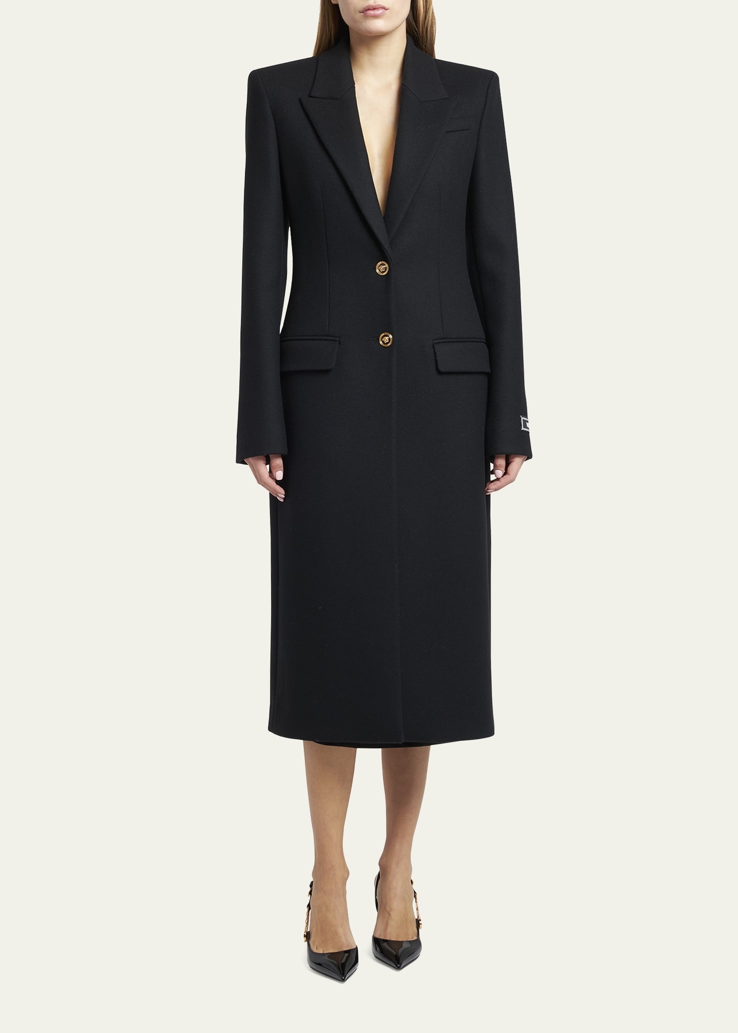 Caban Cape Light-Felted Wool Peacoat - 2