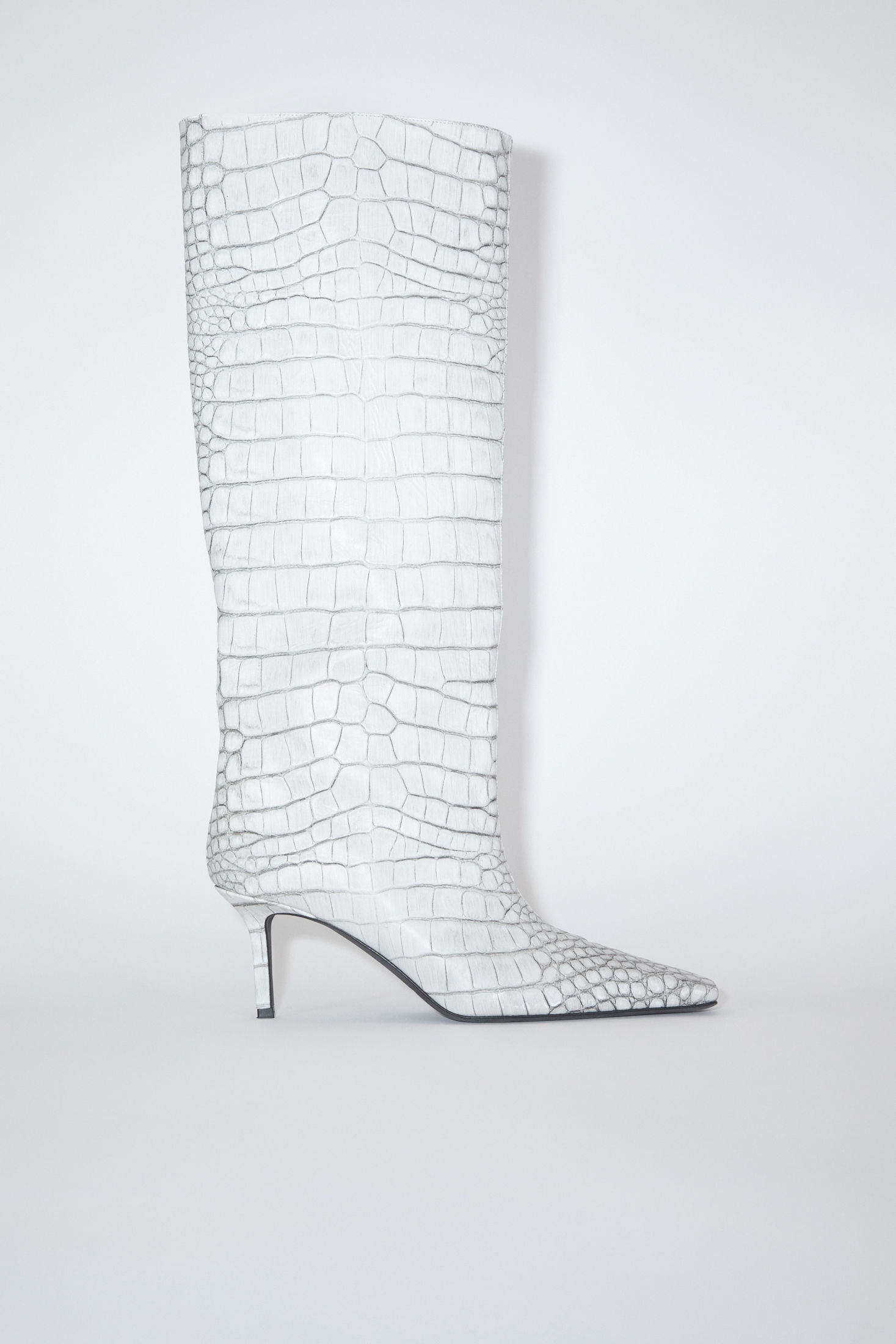 Leather heel boots - Off white - 1