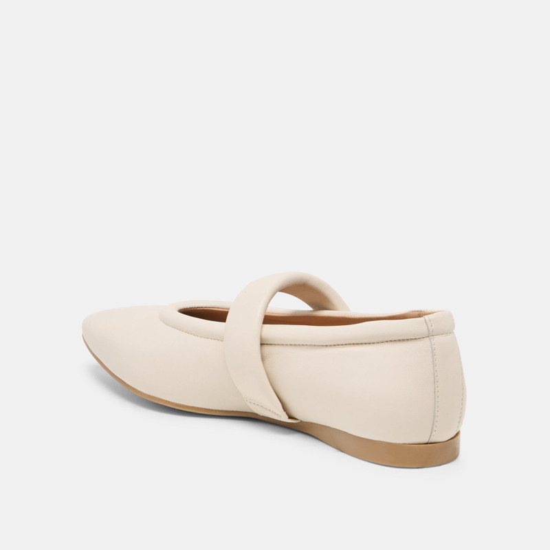 FERA BALLET FLATS OFF WHITE LEATHER 5