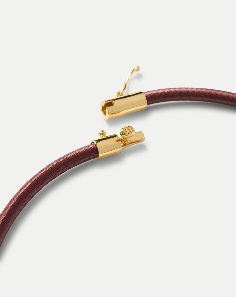 BURGUNDY CORD PENDANT NECKLACE 4