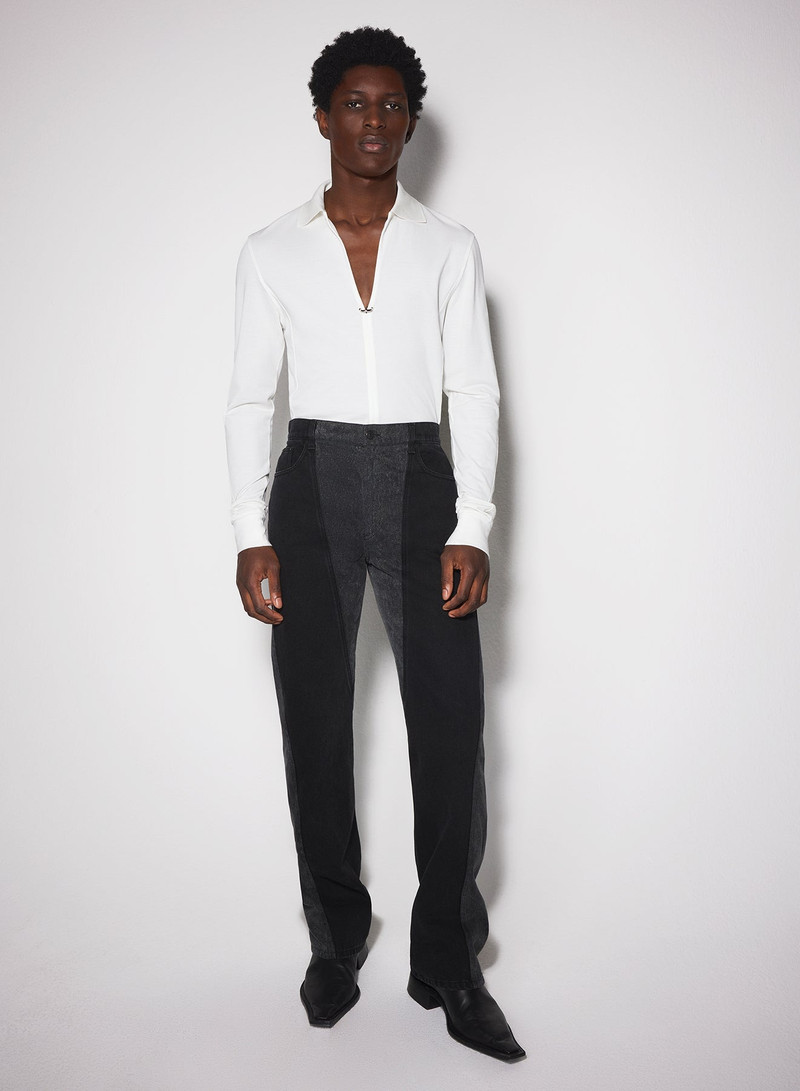 MUGLER off-white pierced polo outlook